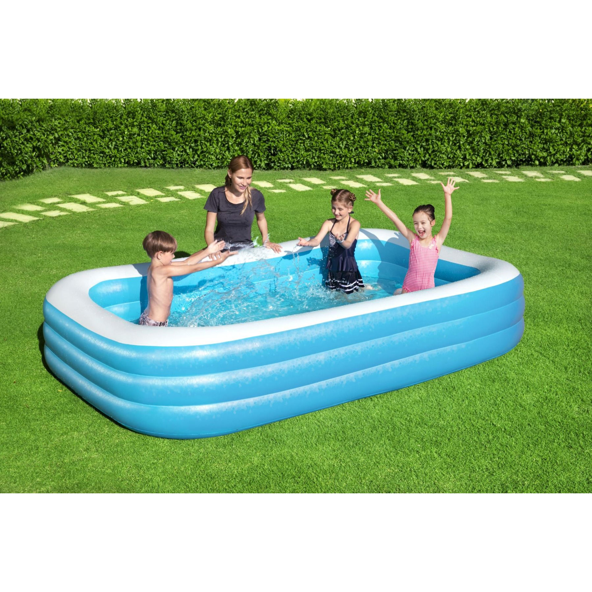 PISCINA FAMILY RETTANGOLARE A 3 ANELLI, CM. 305X183X56Bestway