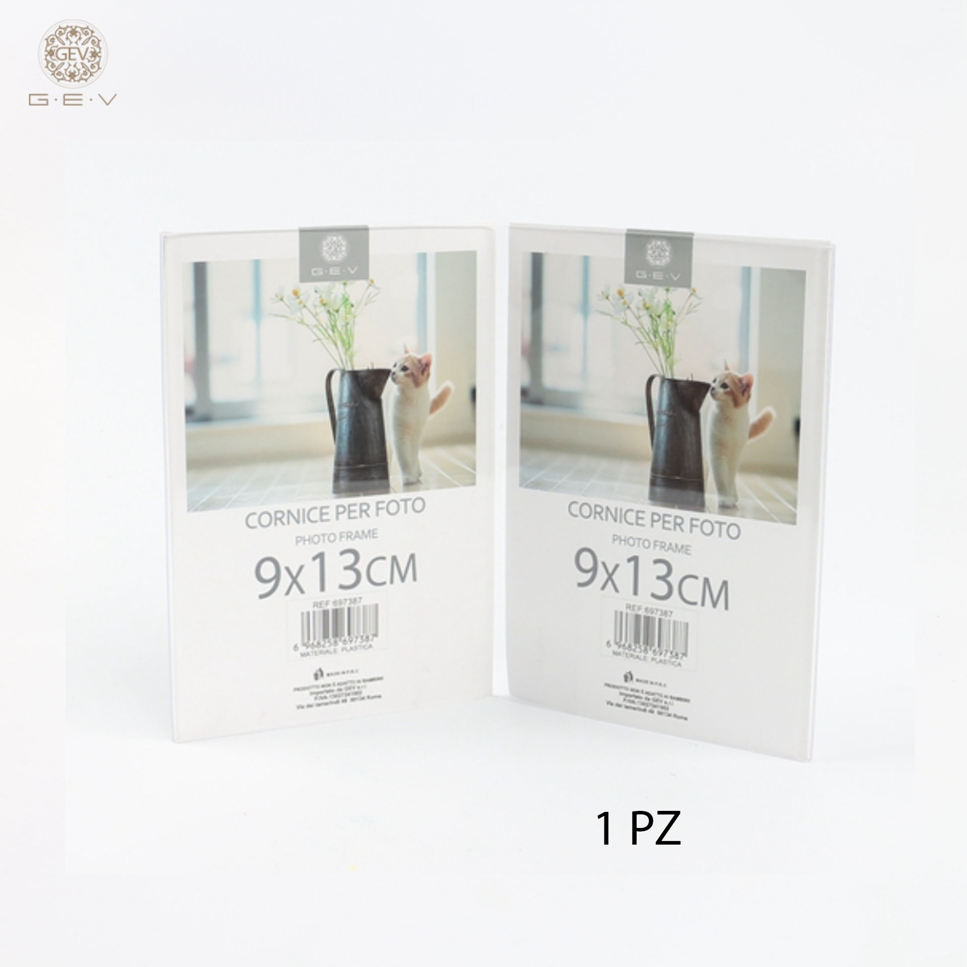 CORNICE DOPPIA BIS IN PLASTICA 9X13CM X2Gev