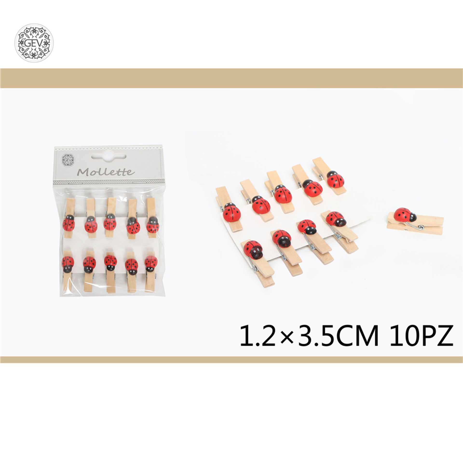 MOLLETTE COCCINELLA 12*X15CM 10PZGev