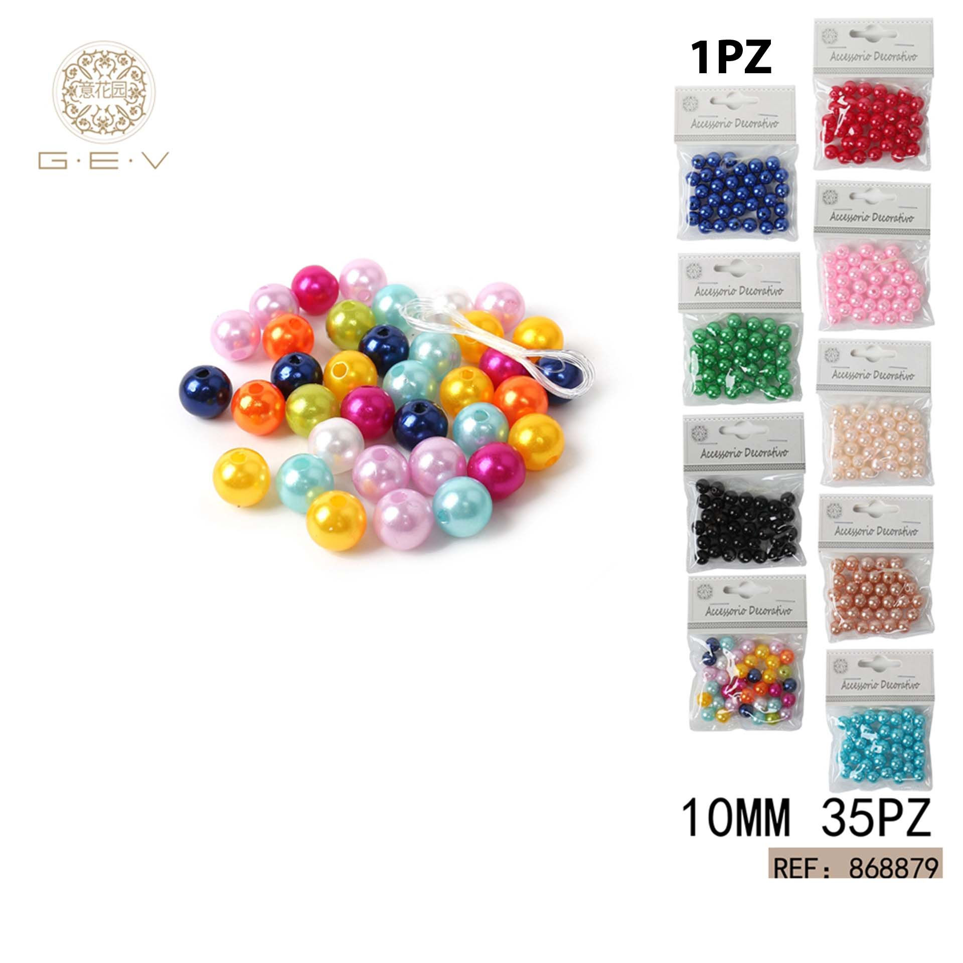 PERLA ARTIFICIALE IN PLASTICA 10MMGev