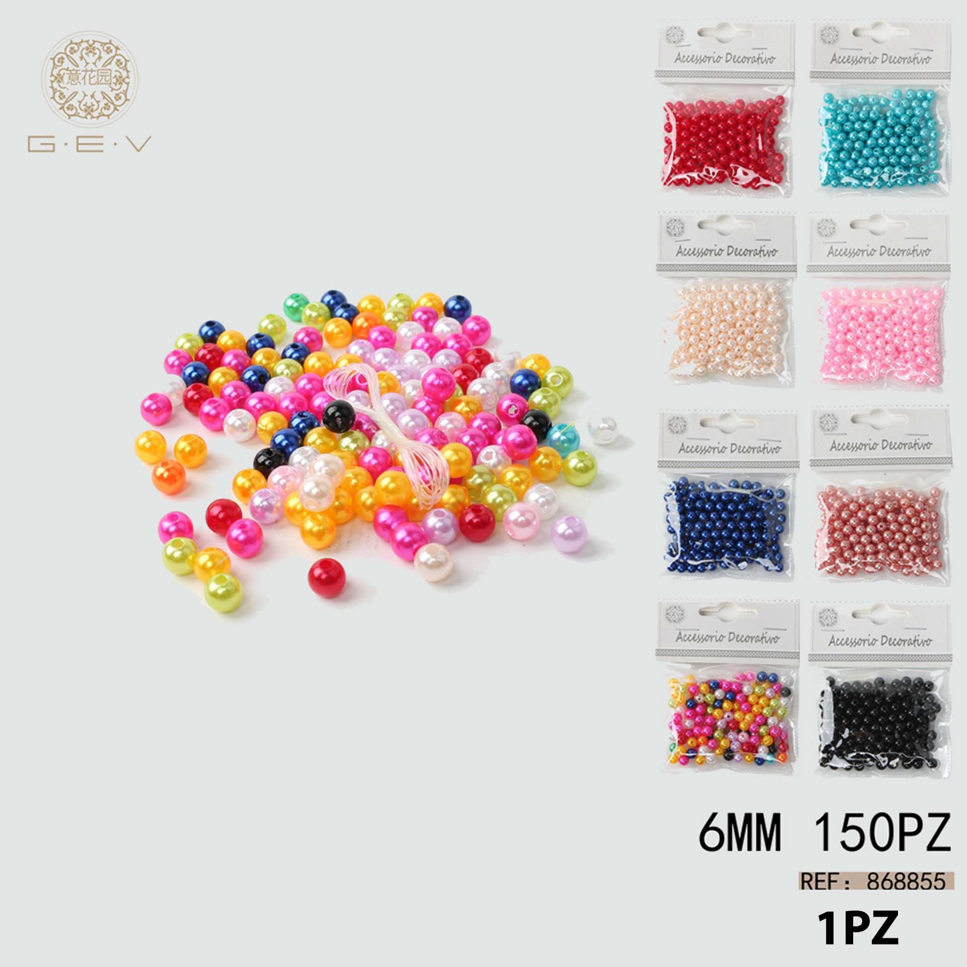 PERLA ARTIFICIALE IN PLASTICA 6MMGev