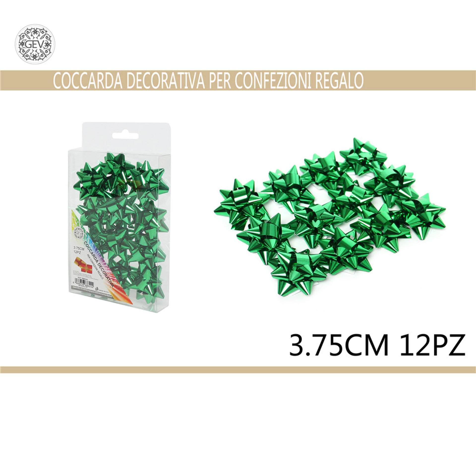 COCCARDA 3.75CM 12PZ VERDEGev