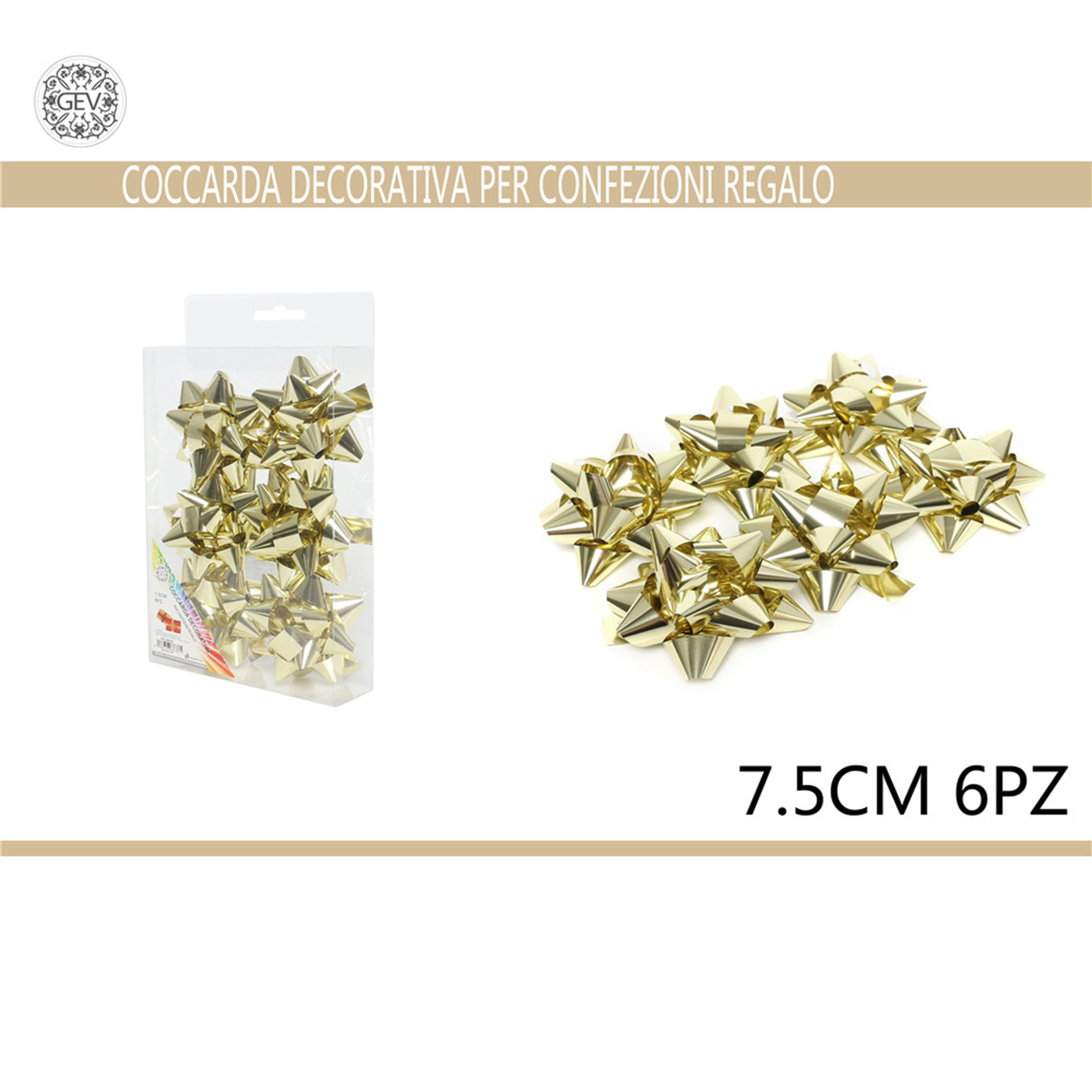 COCCARDA 7.5CM 6PZ OROGev
