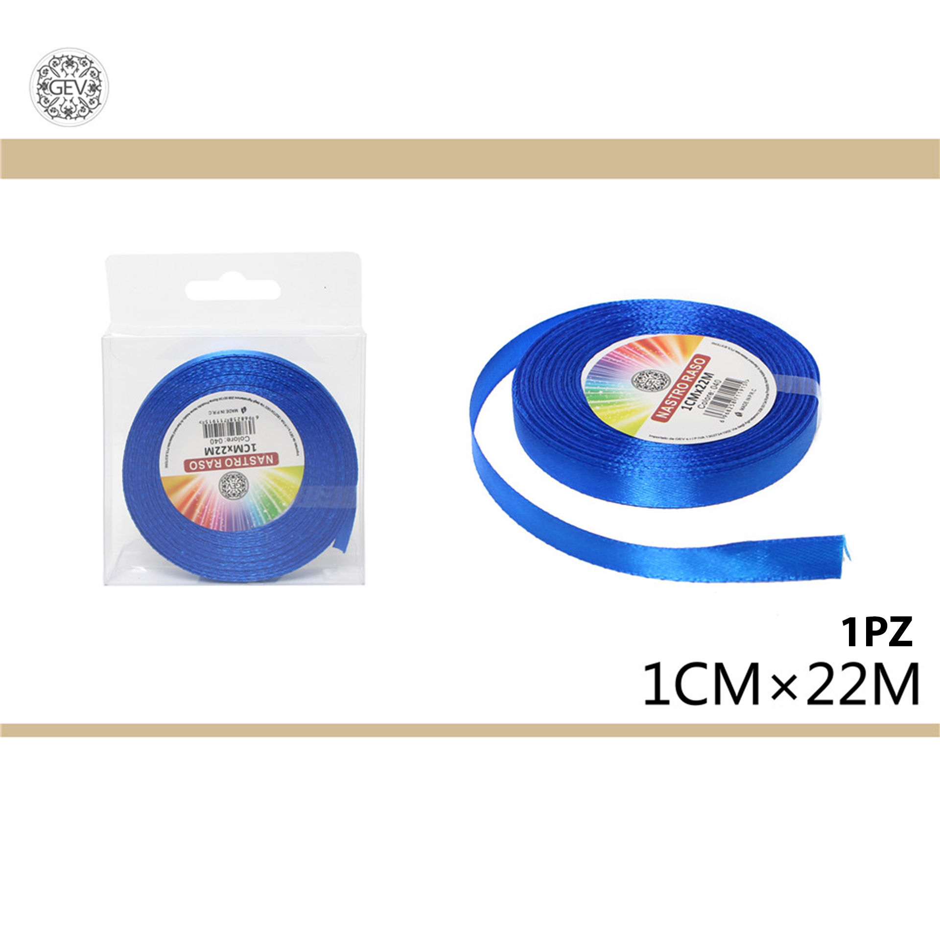 NASTRO RASO 1.0CMX25Y 040 BLUGev