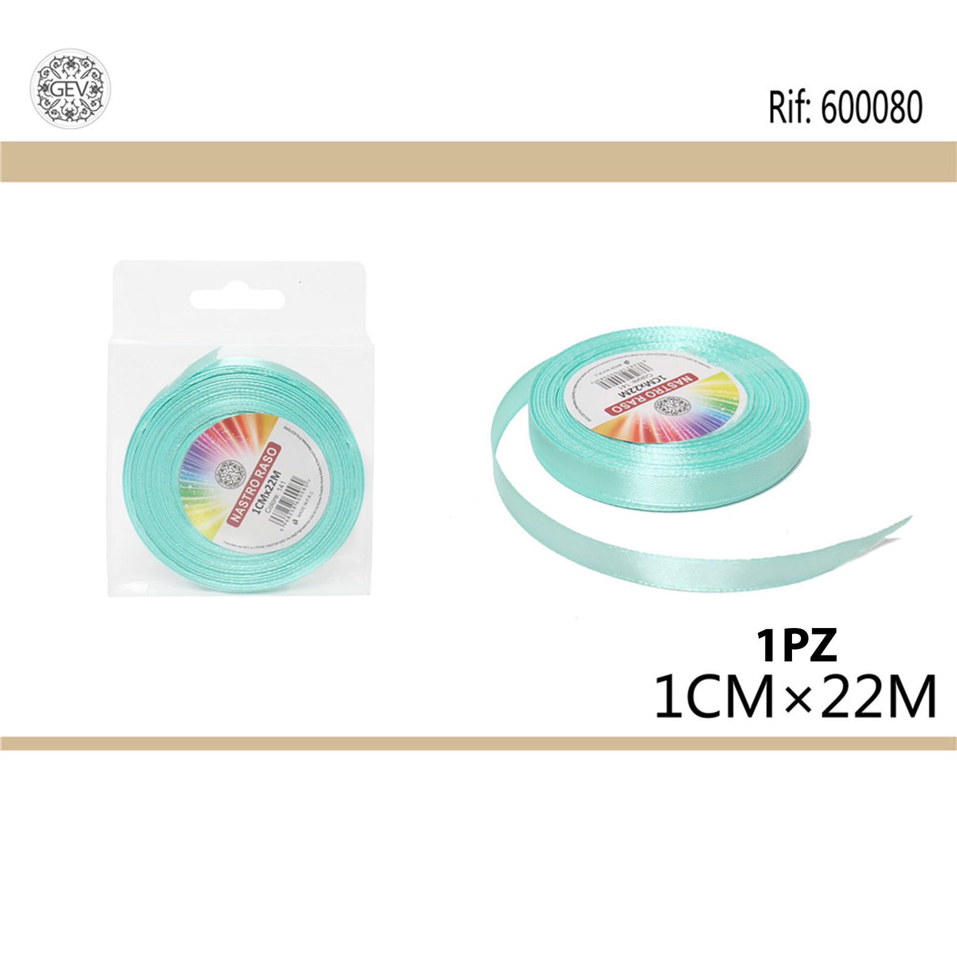 NASTRO RASO 1.0CMX25Y 076TIFANNYGev