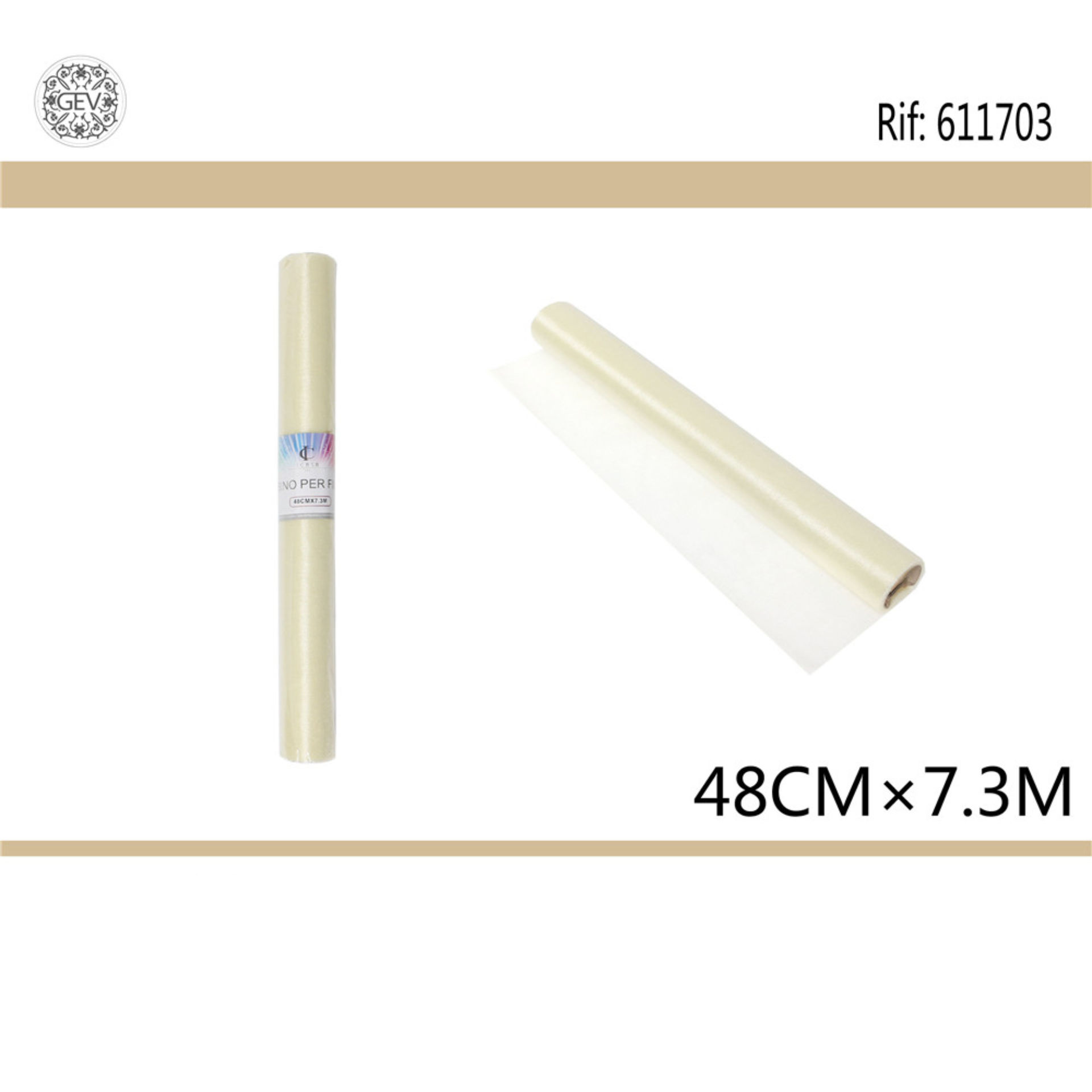 BOBINE TULLE 48CMX8M PANNAGev