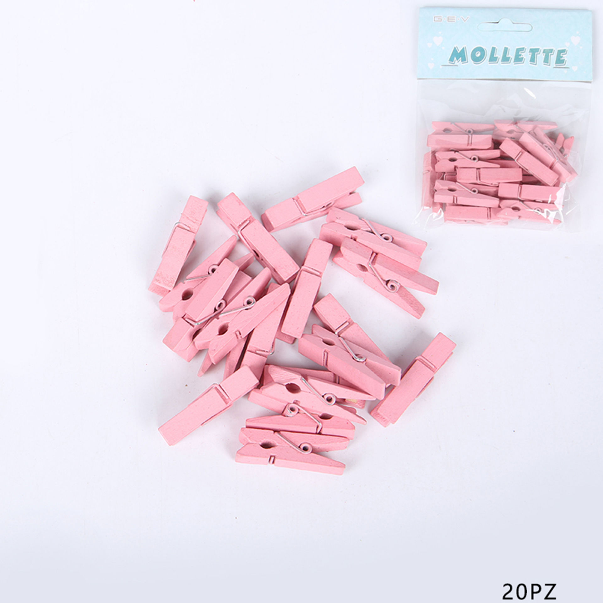 MOLLETTE LEGNO 3.5CM CF.20PZ ROSAGev