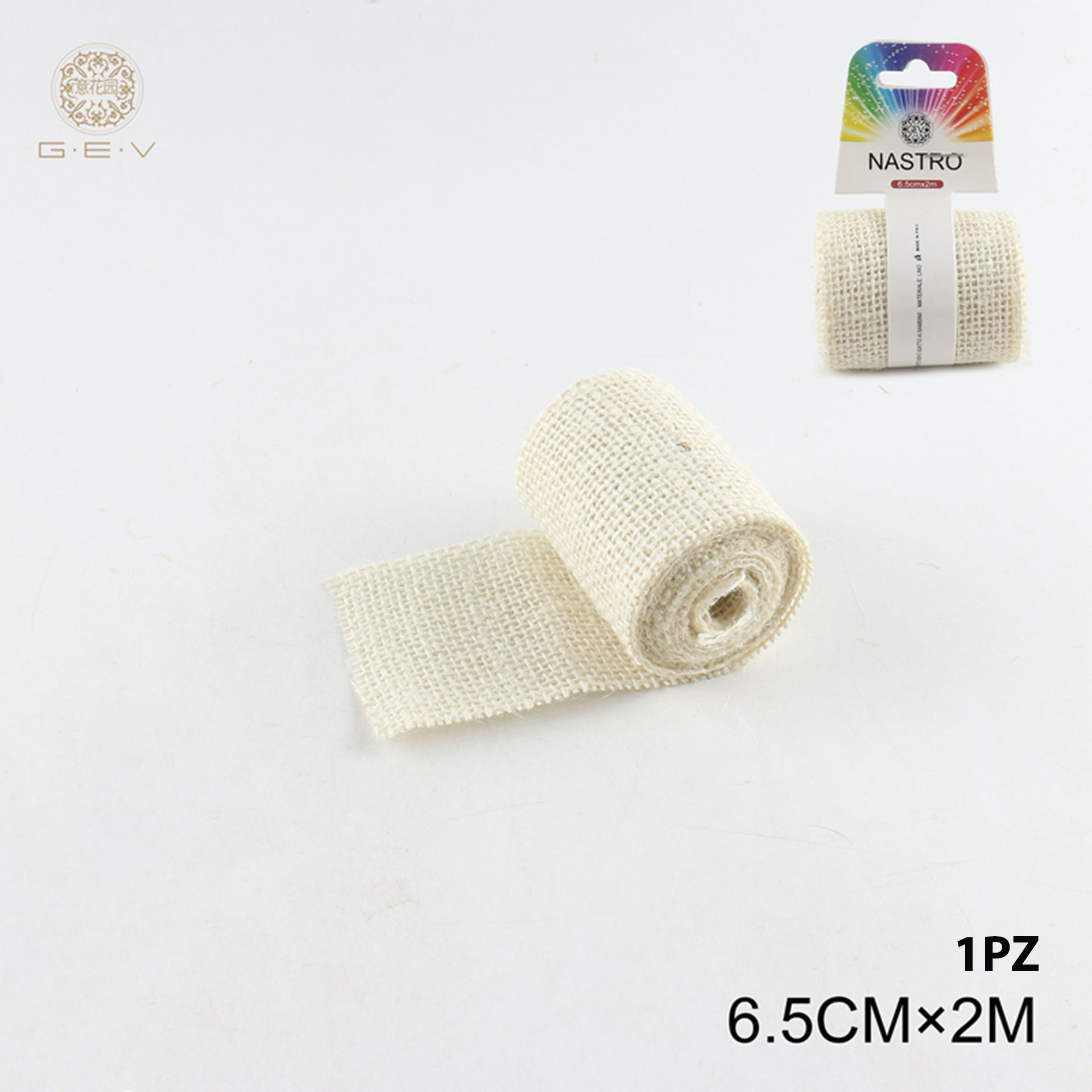 NASTRI DI GARZA 6.5CM*2M BIANCOGev