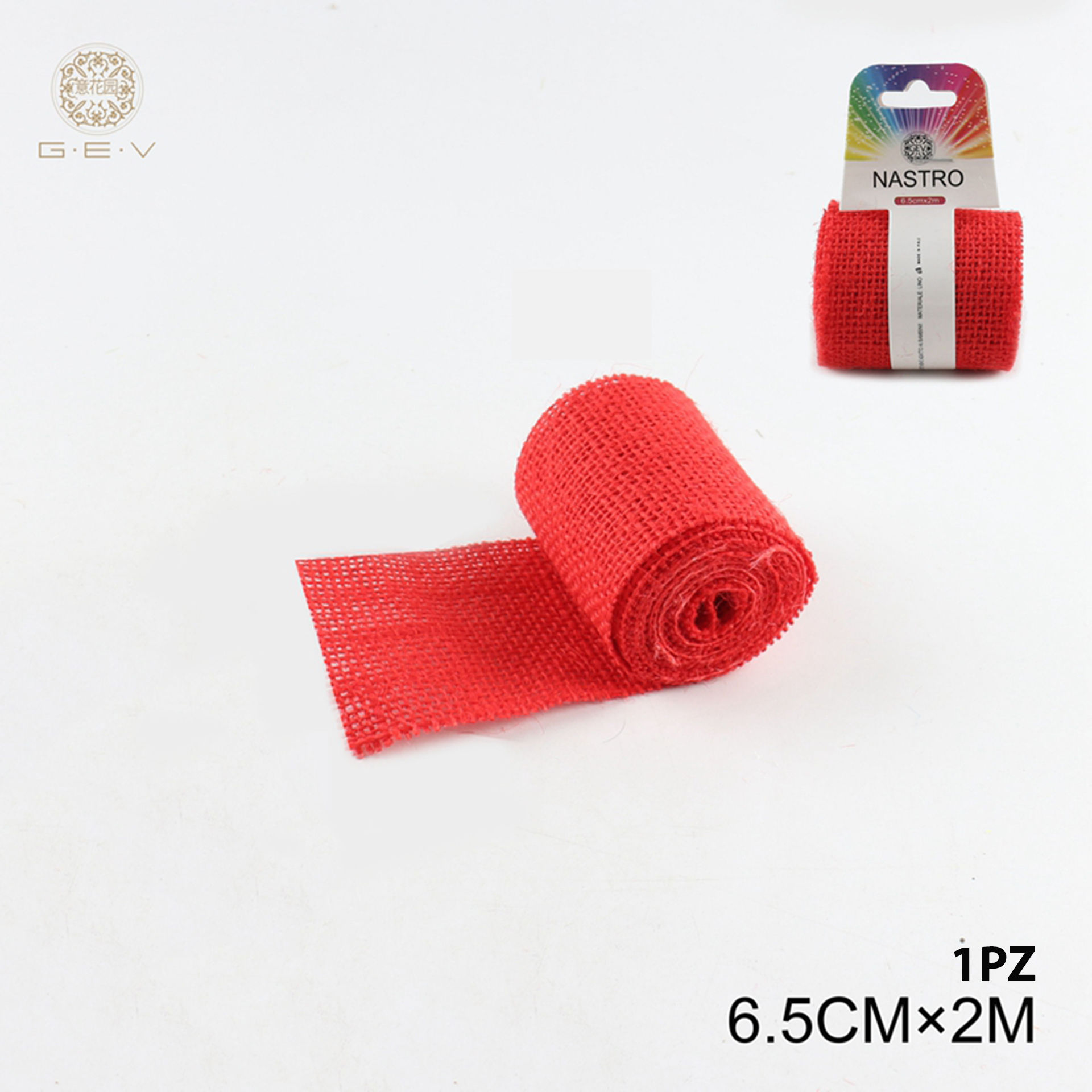 NASTRI DI GARZA 6.5CM*2M ROSSOGev