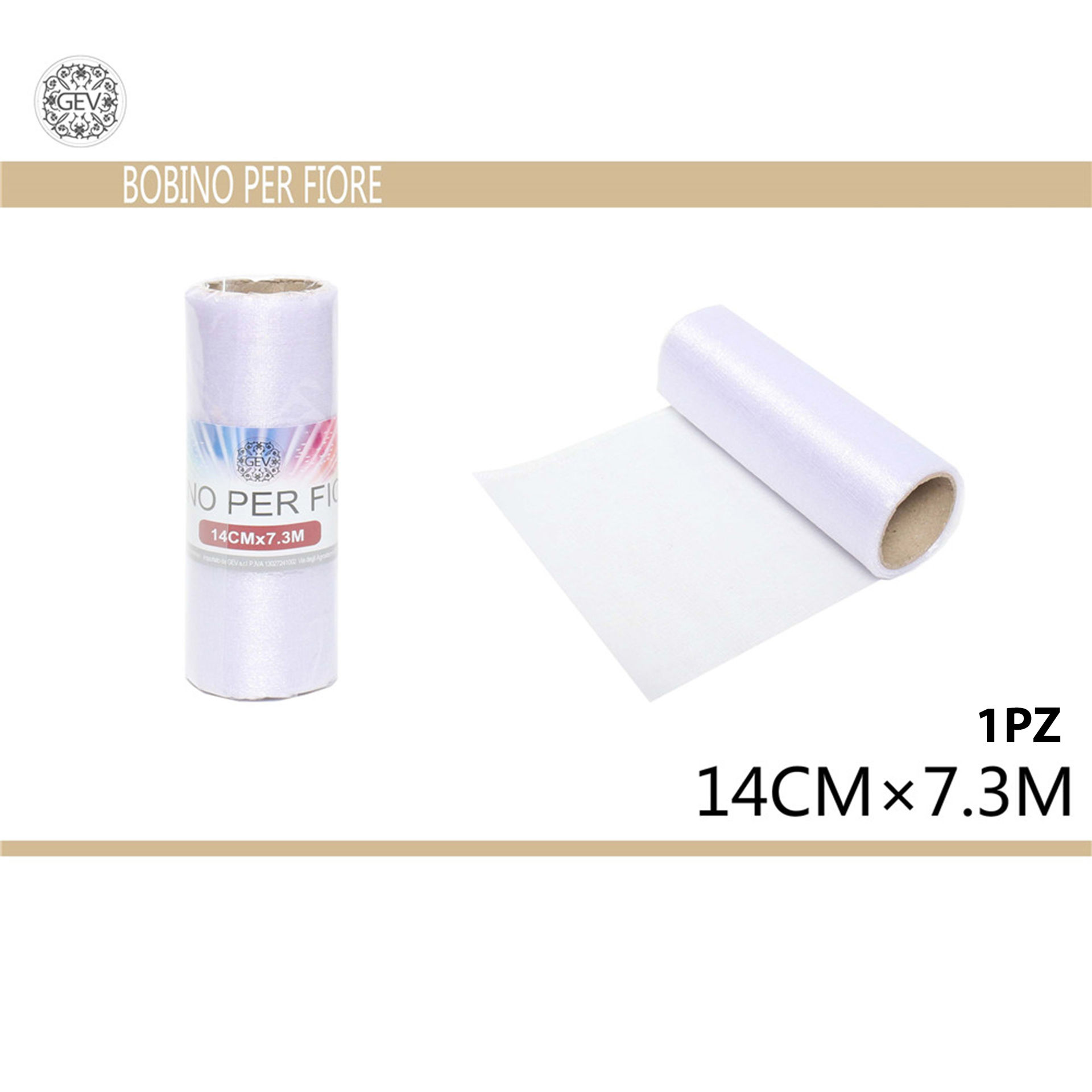 BOBINO PER FIORE 8YX14CM BIANCO