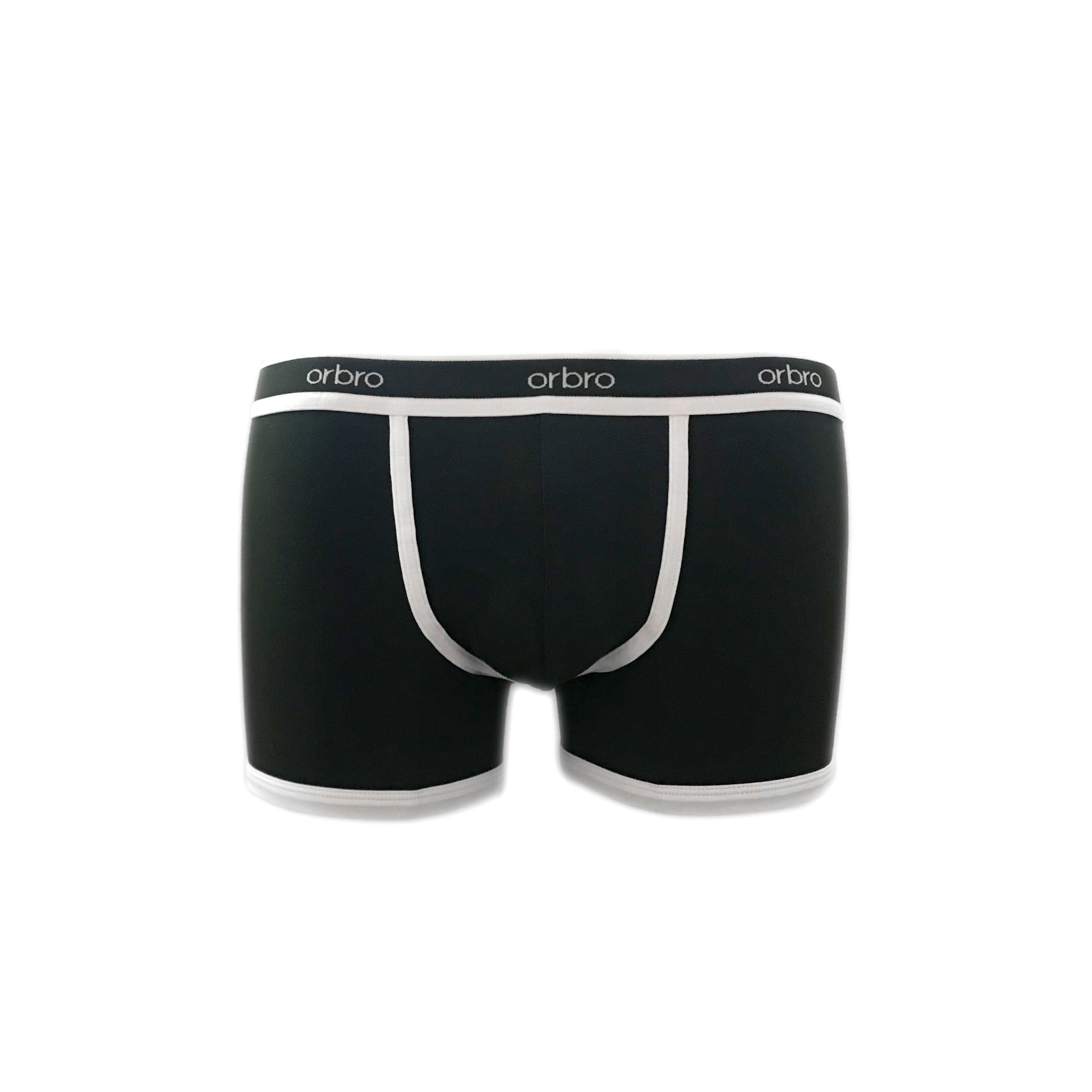 BOXER UOMO COTONE NERO/BIANCO