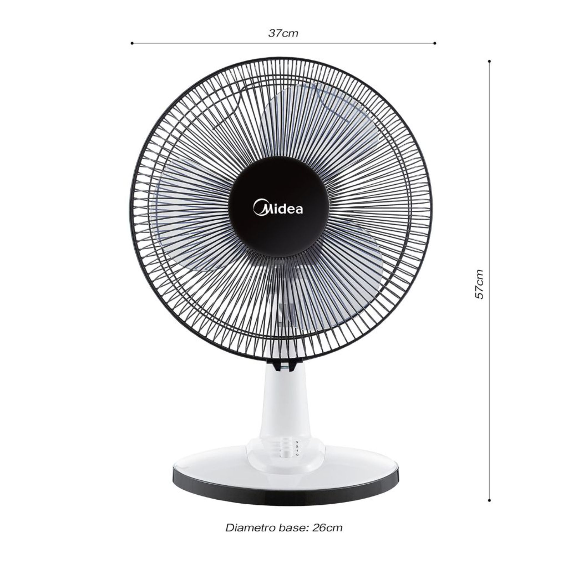 MIDEA FT30-15H VENTILATORE DA TAVOLO GRIGLIA NERO