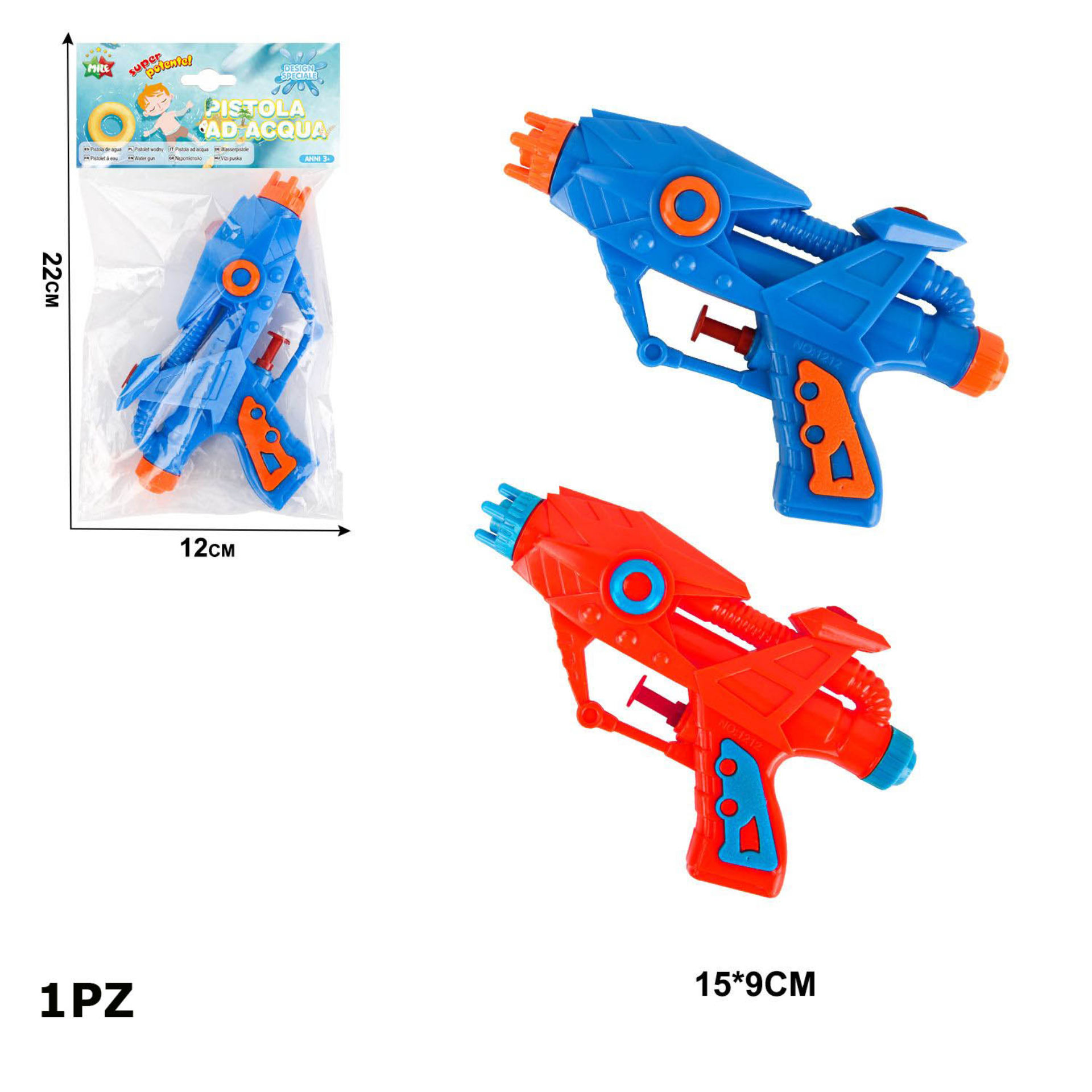 MSSQ031 PISTOLA AD ACQUA IN TINTA UNITA 19/F19