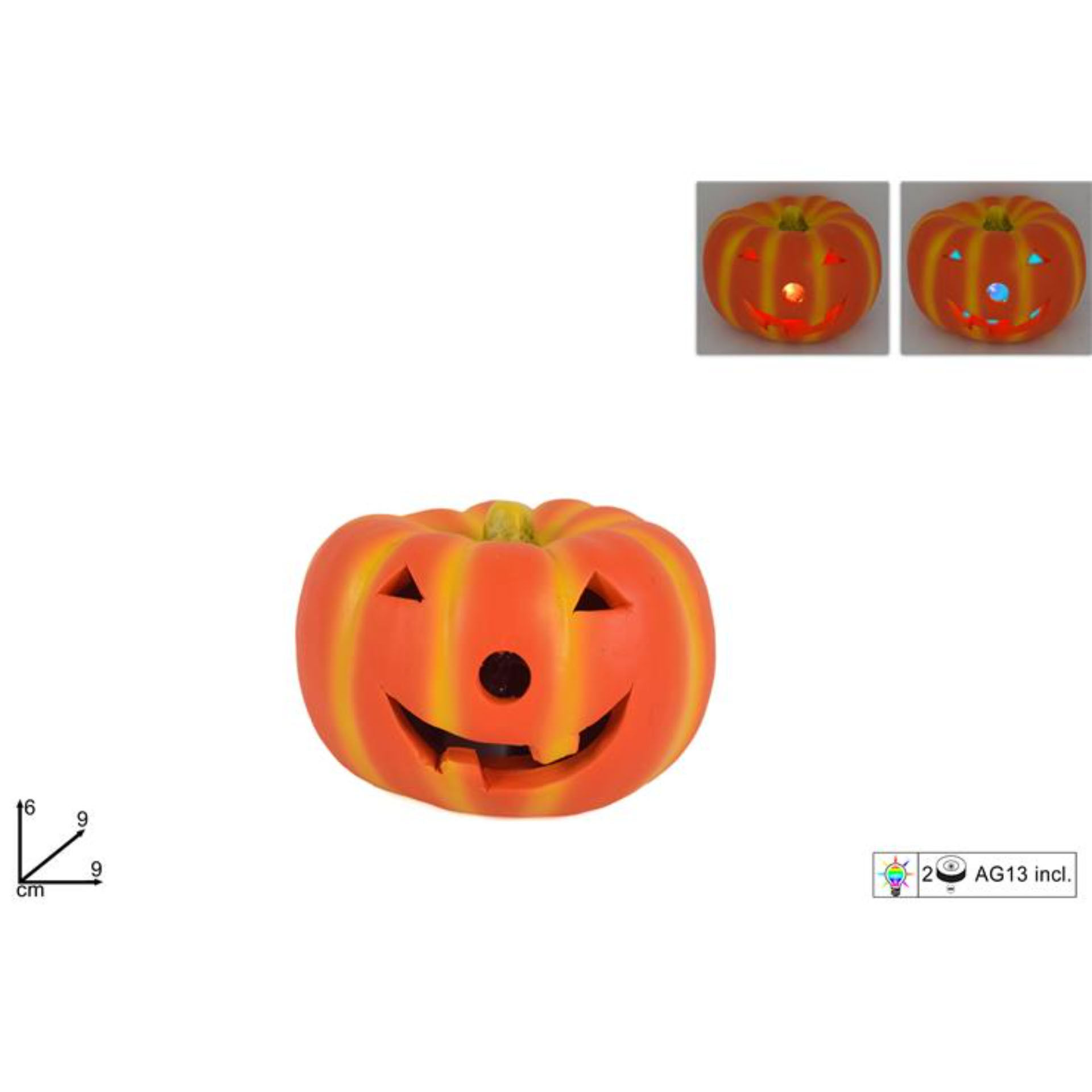 ZUCCA HALLOWEEN 9CM C/LUCE BATT. ART.22245-1Atosa