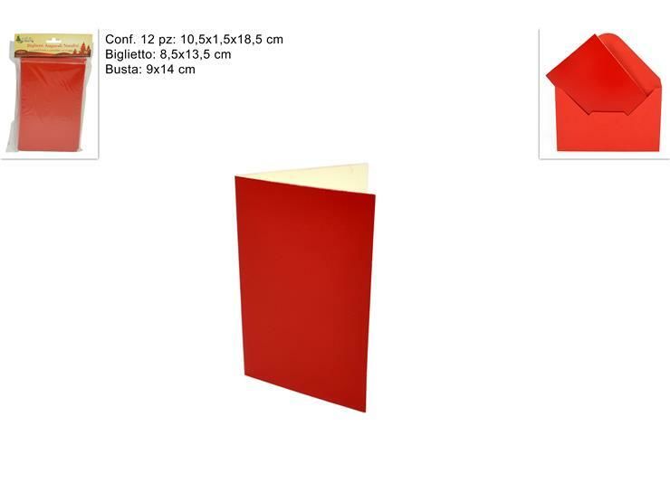 BIGLIETTI AUGURI SET 1OPZ 8.5X13.5CM ROSSO YS-XFZ1Due Esse