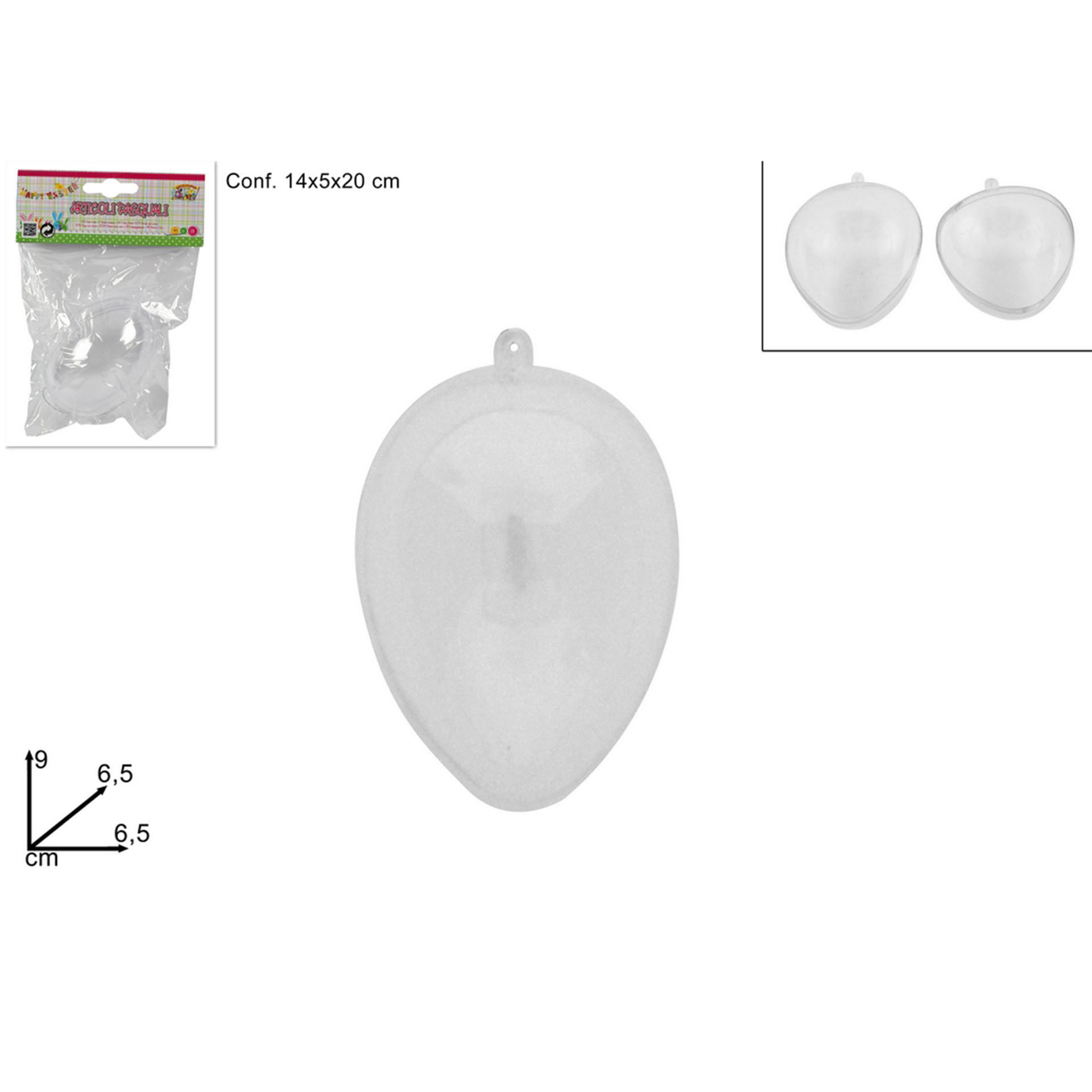 UOVO PLASTICA 9CM 1 PZ AY04Due Esse