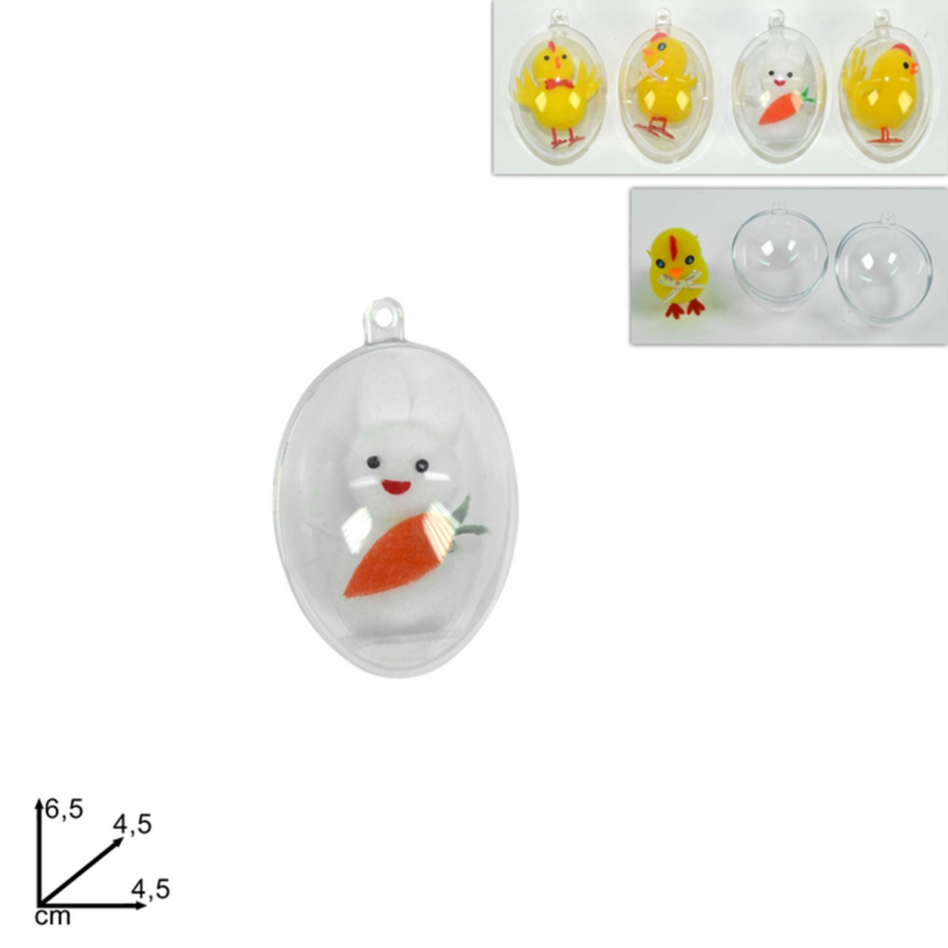 UOVO PLASTICA C/PULCINO/CONIGLIO IN  DISPLAY   ARTDue Esse