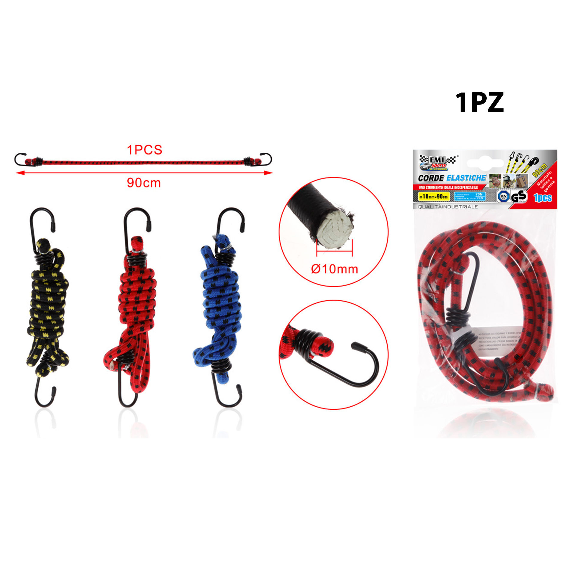 CORDE ELASTICHE(1PC) 10MM*90Emi Style