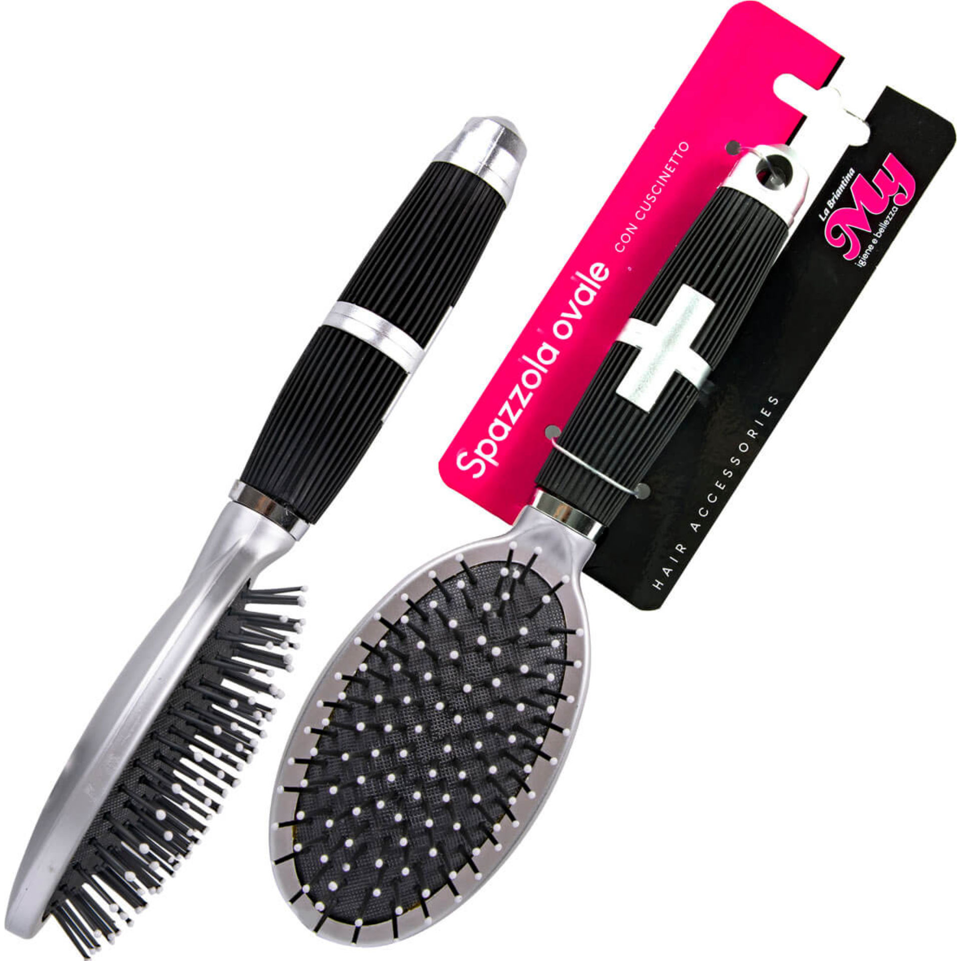SPAZZOLA CAPELLI OVALE C/CUSCINETTOLa Briantina