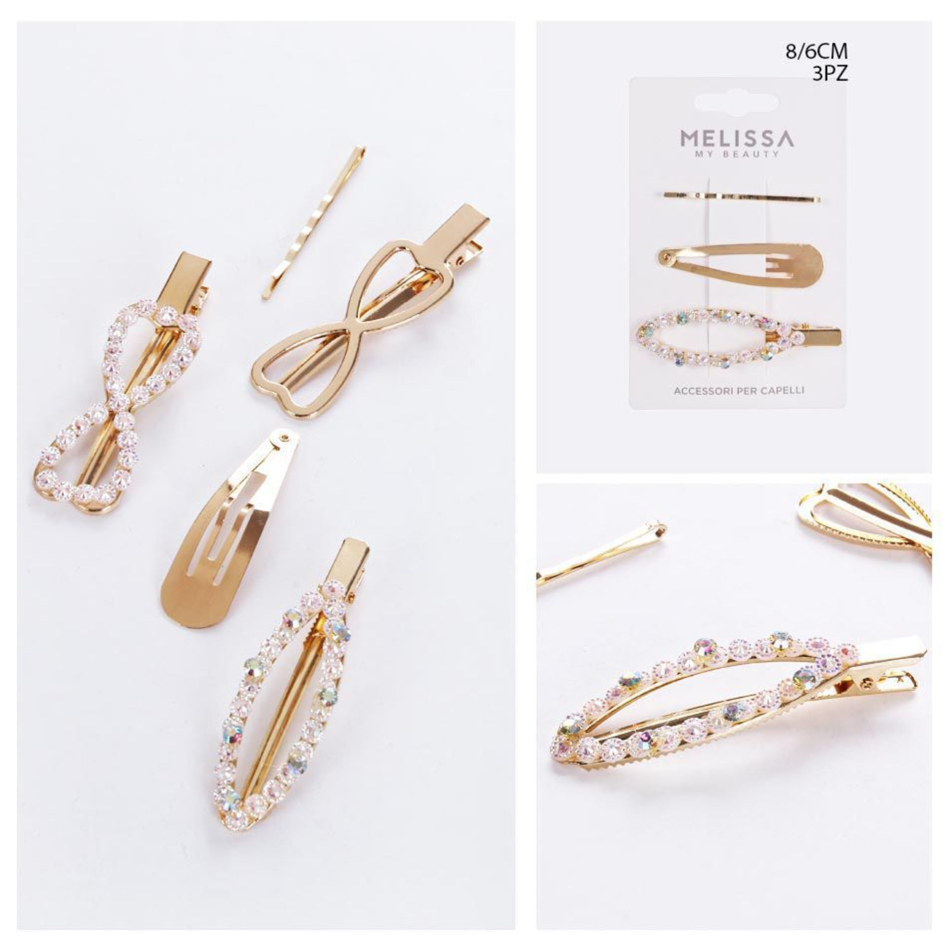 CLIP CAPELLI C/PERLINE 3PZMelissa