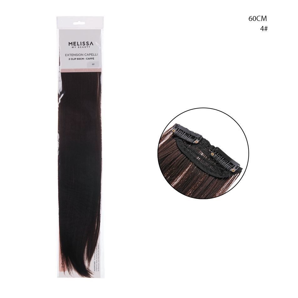 EXTENSION CAPELLI 2CLIP 60CM 25G COL.4 CAFFEMelissa