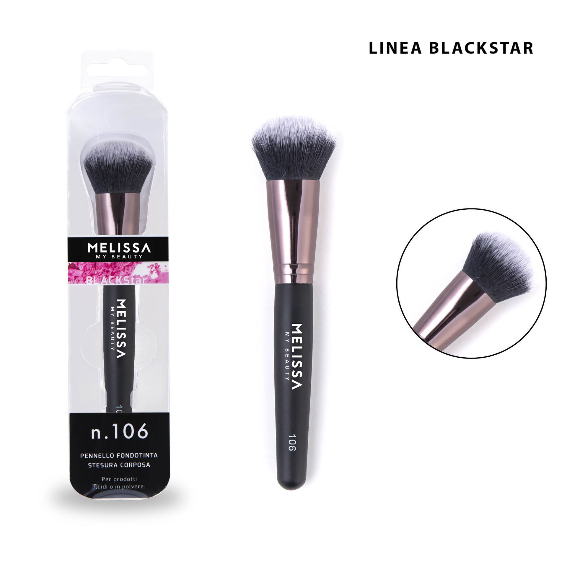 PENNELLO FONDOTINTA STESURA CORPOSA N.106Melissa