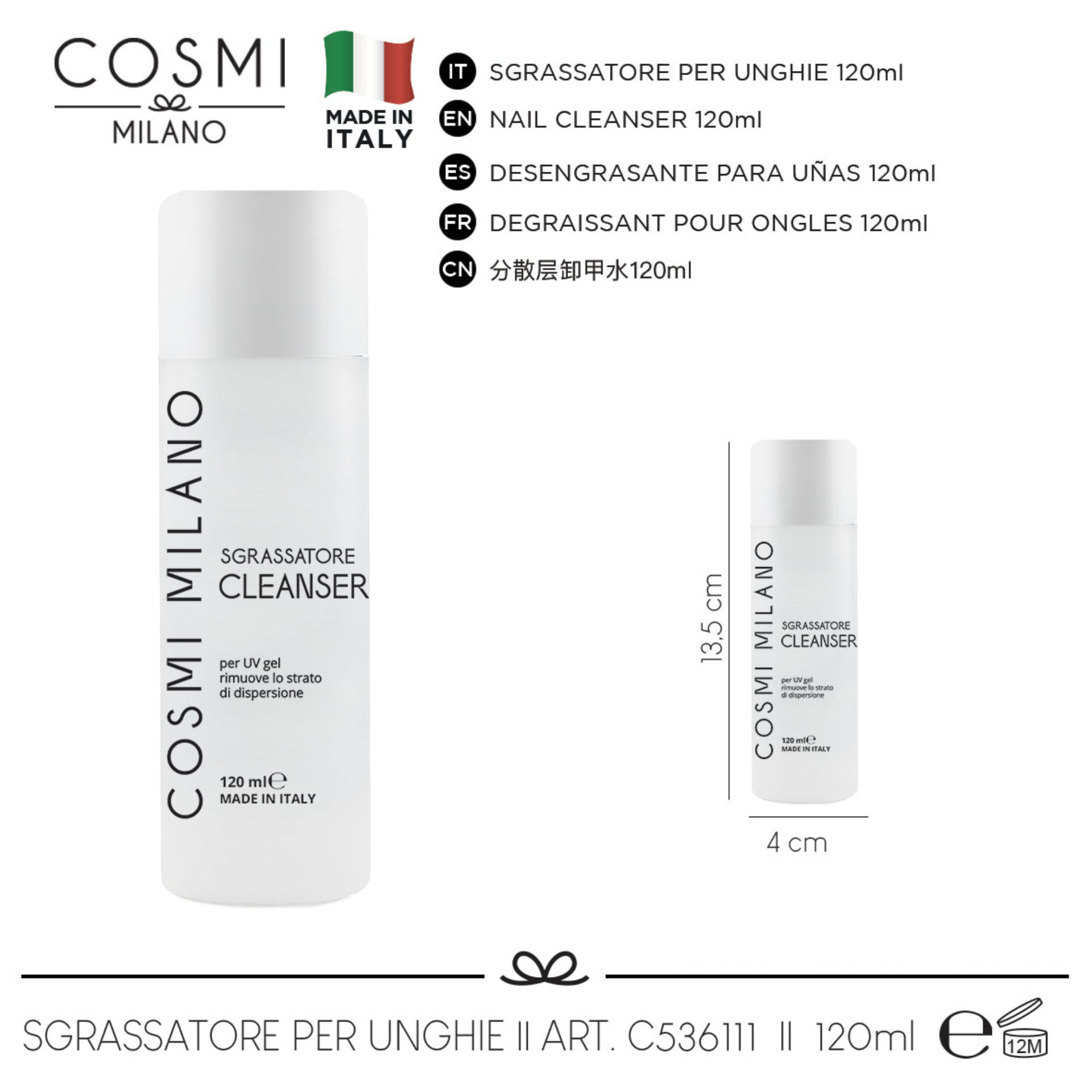 COSMI LEVASMALTO SGRASS. PER DISPERSIONE 120MLCosmi