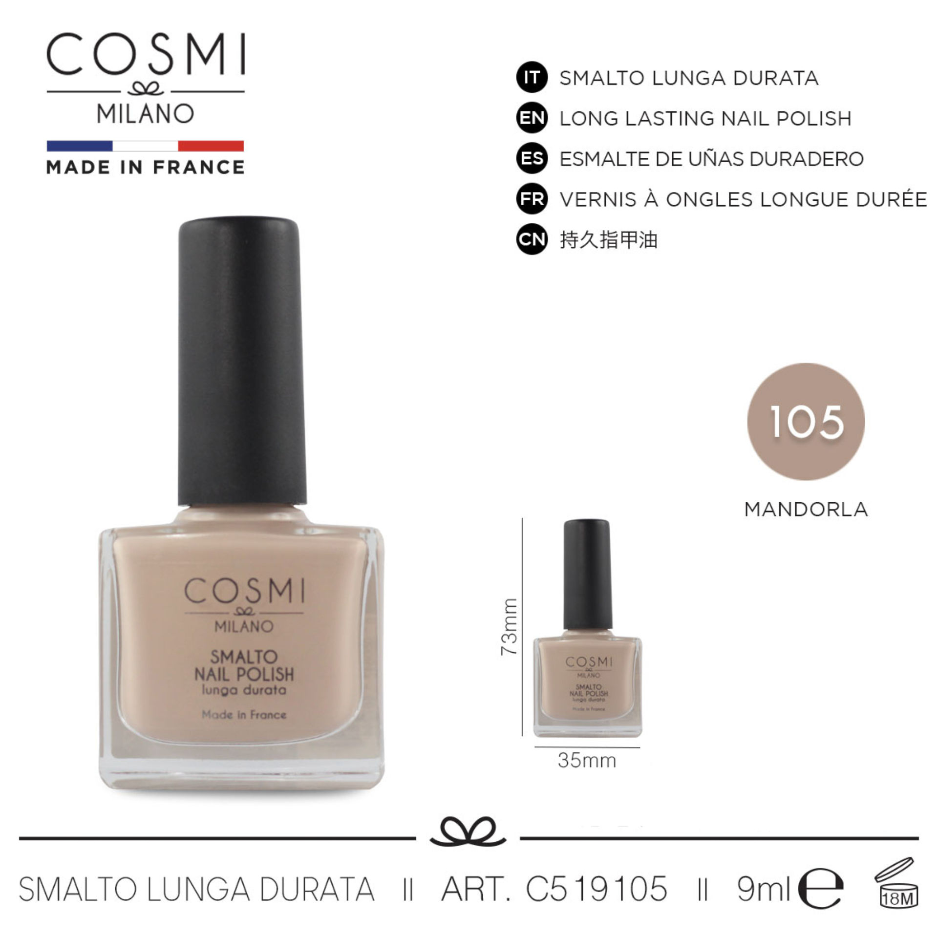 COSMI SMALTO LUNGA DURATA  N.105Cosmi