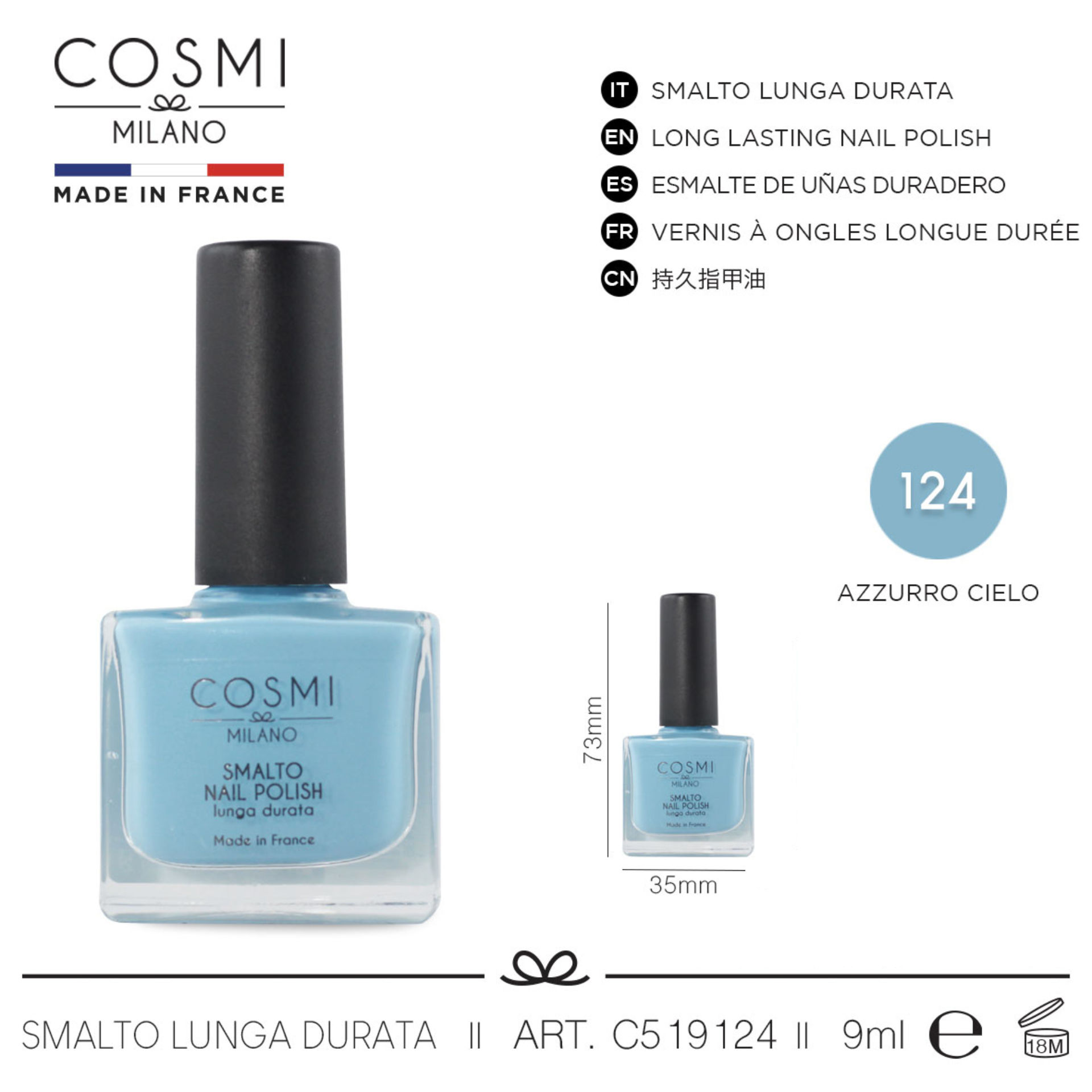 COSMI SMALTO LUNGA DURATA  N.124Cosmi