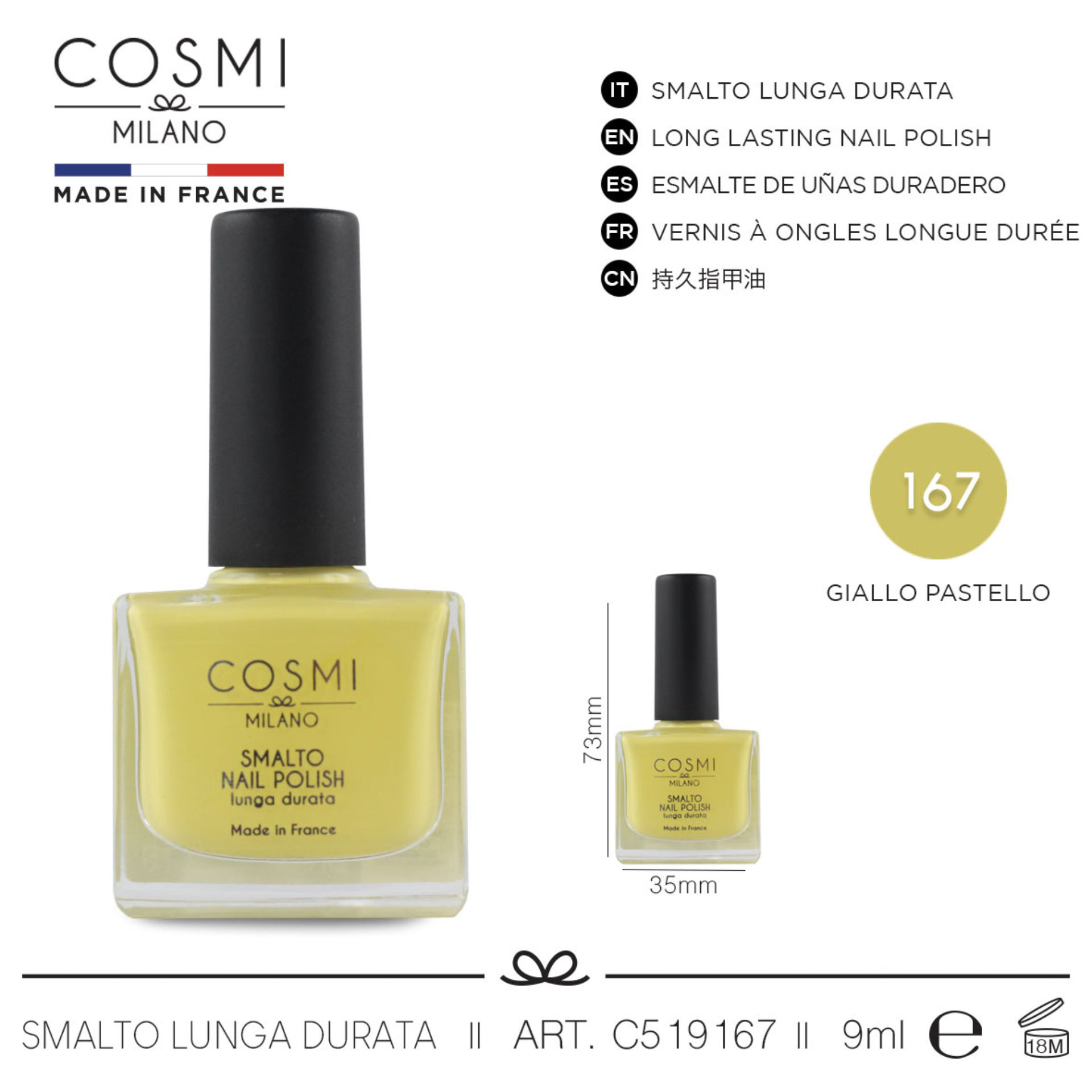 COSMI SMALTO LUNGA DURATA  N.167Cosmi