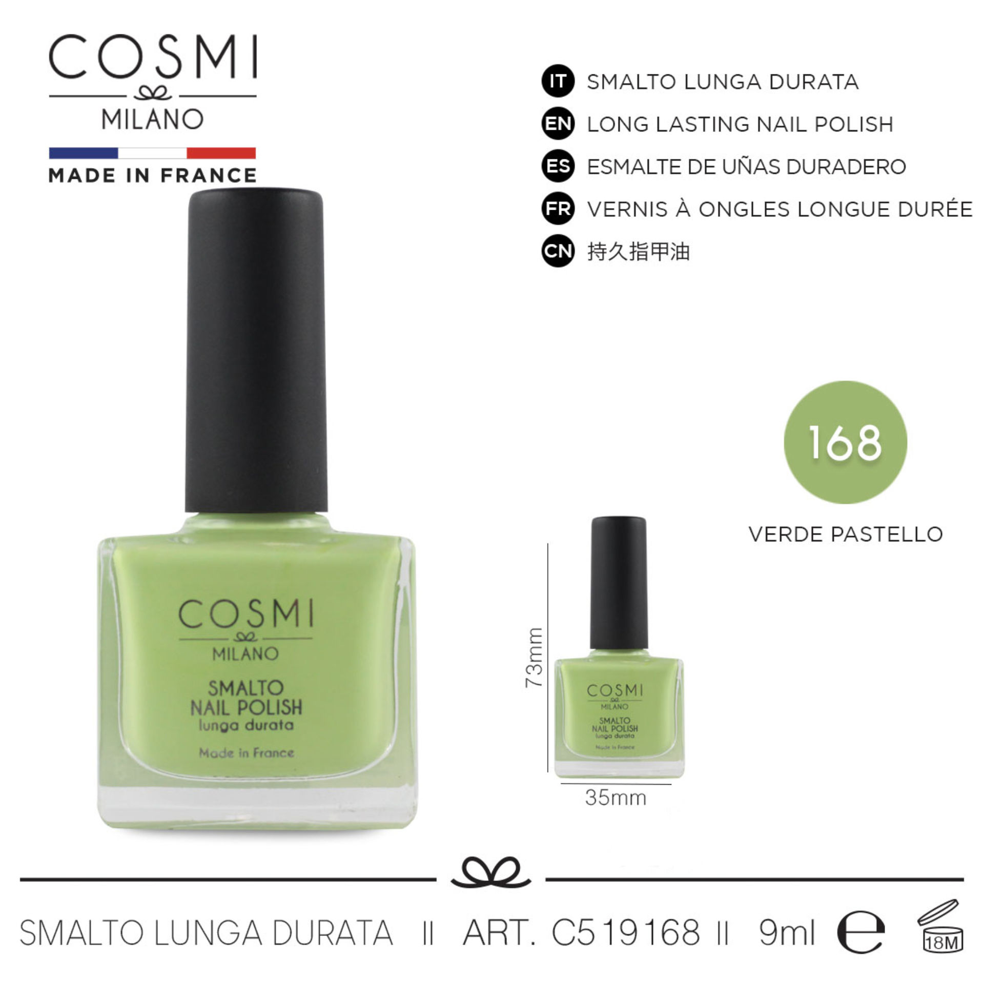 COSMI SMALTO LUNGA DURATA  N.168Cosmi