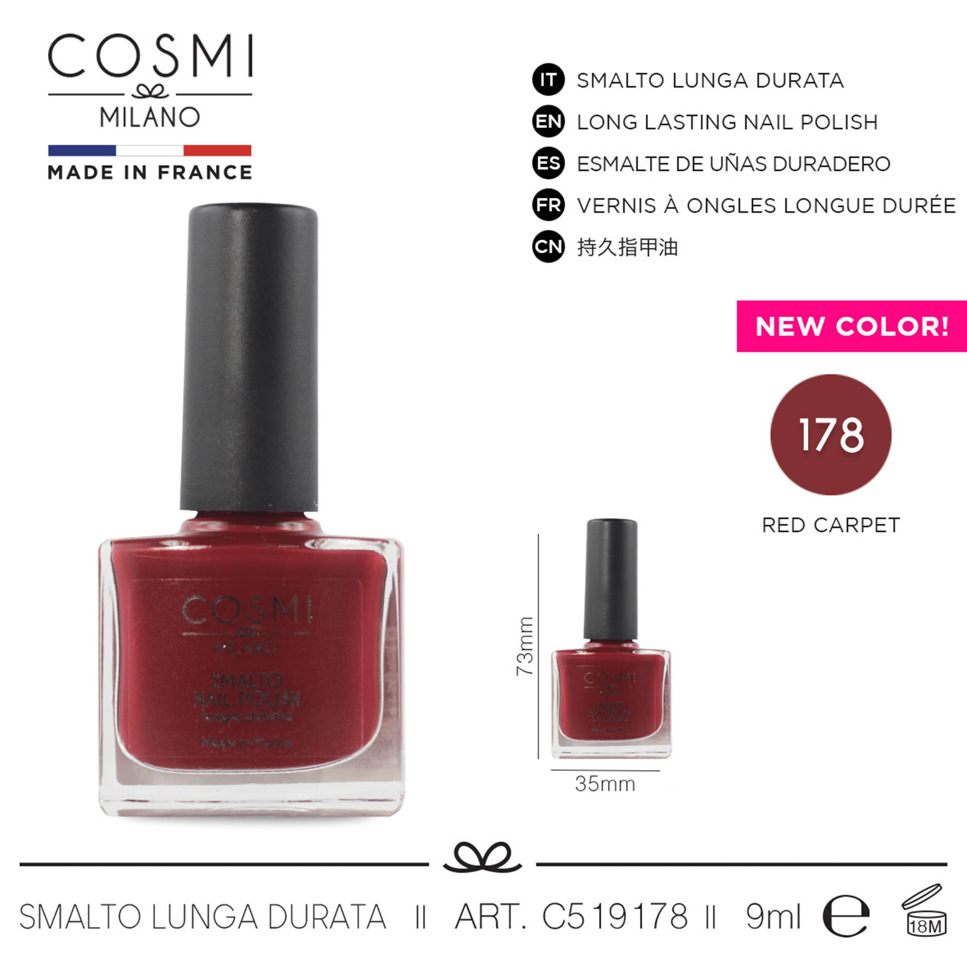 COSMI SMALTO LUNGA DURATA  N.178Cosmi