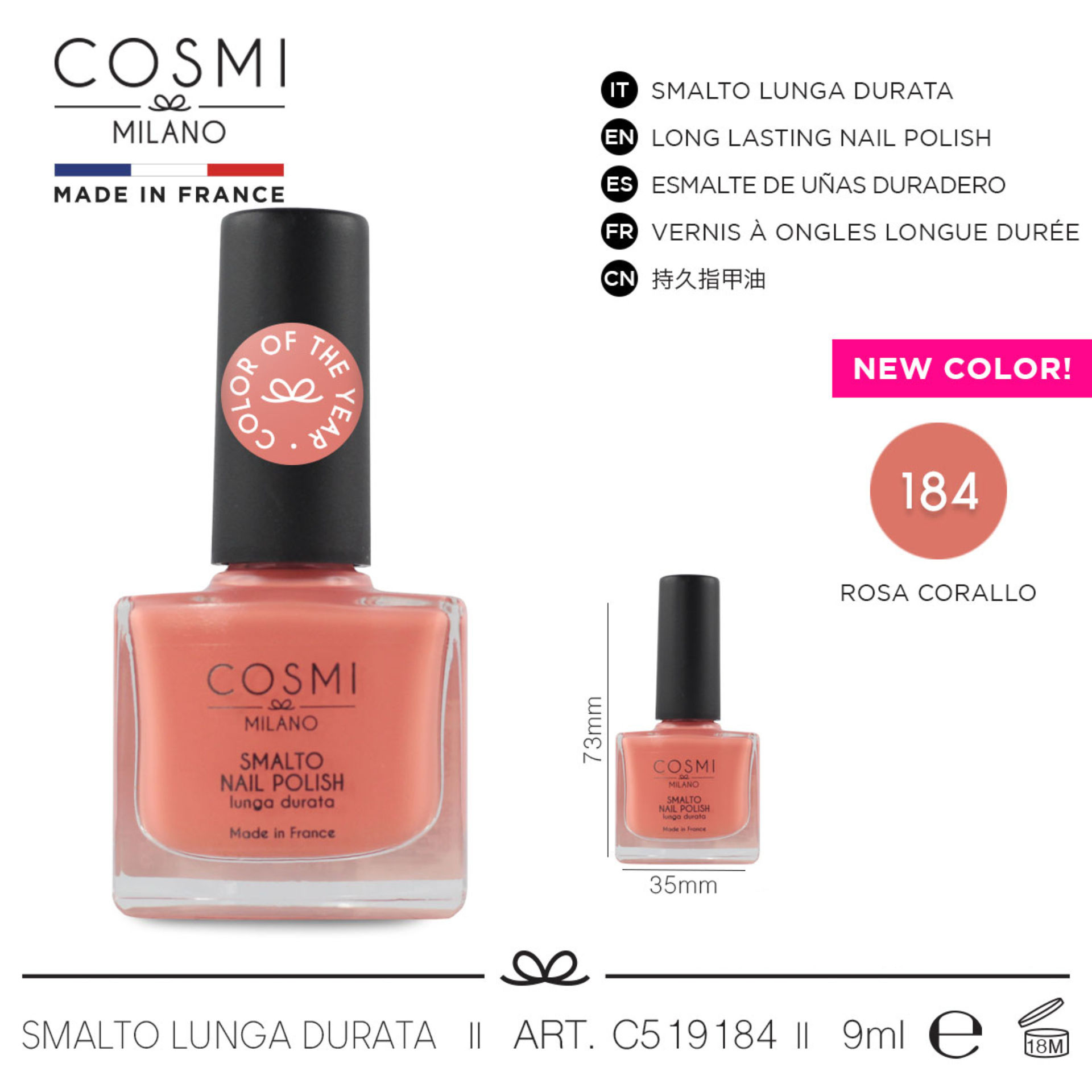 COSMI SMALTO LUNGA DURATA  N.184Cosmi