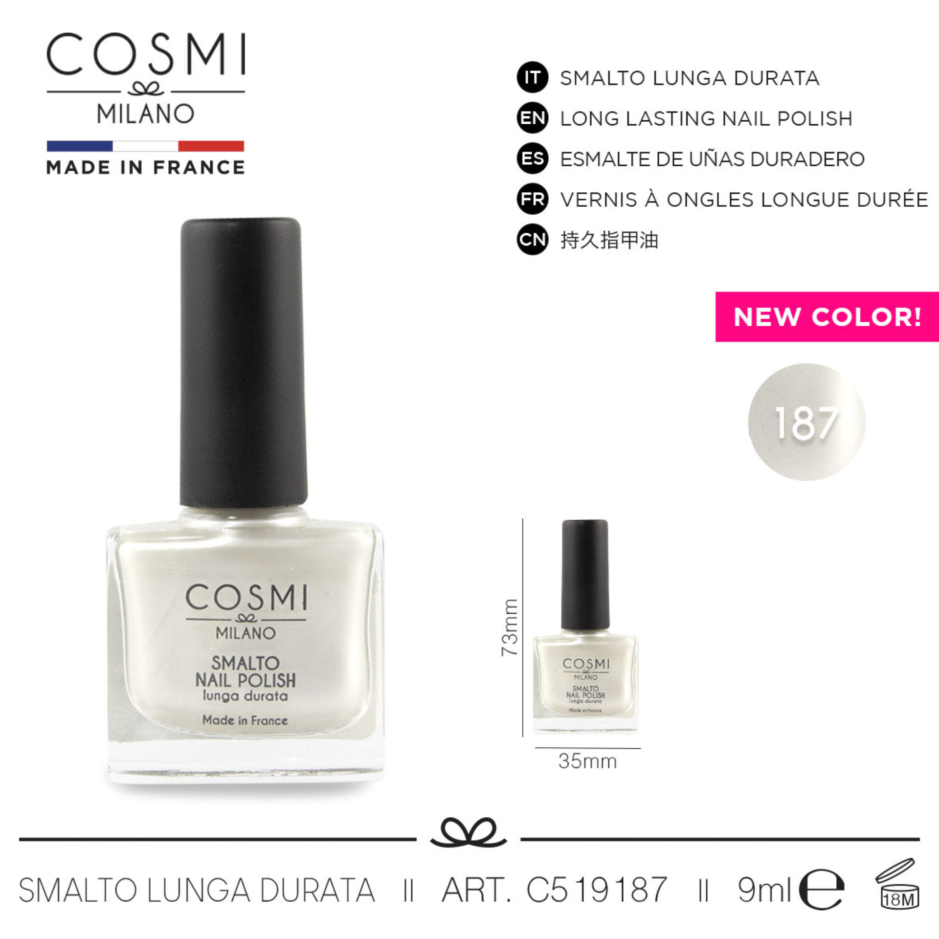 COSMI SMALTO LUNGA DURATA  N.187Cosmi