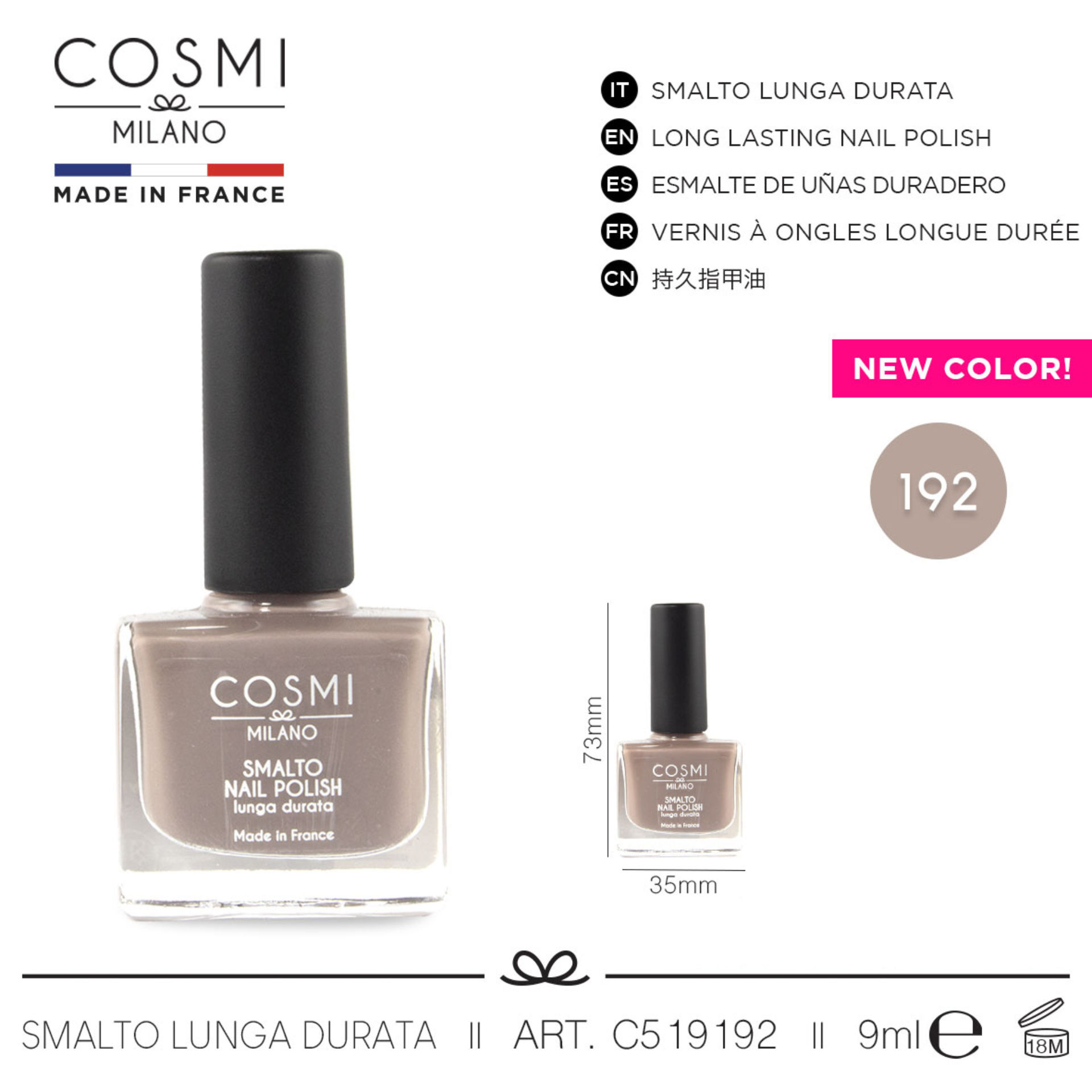 COSMI SMALTO LUNGA DURATA  N.192Cosmi