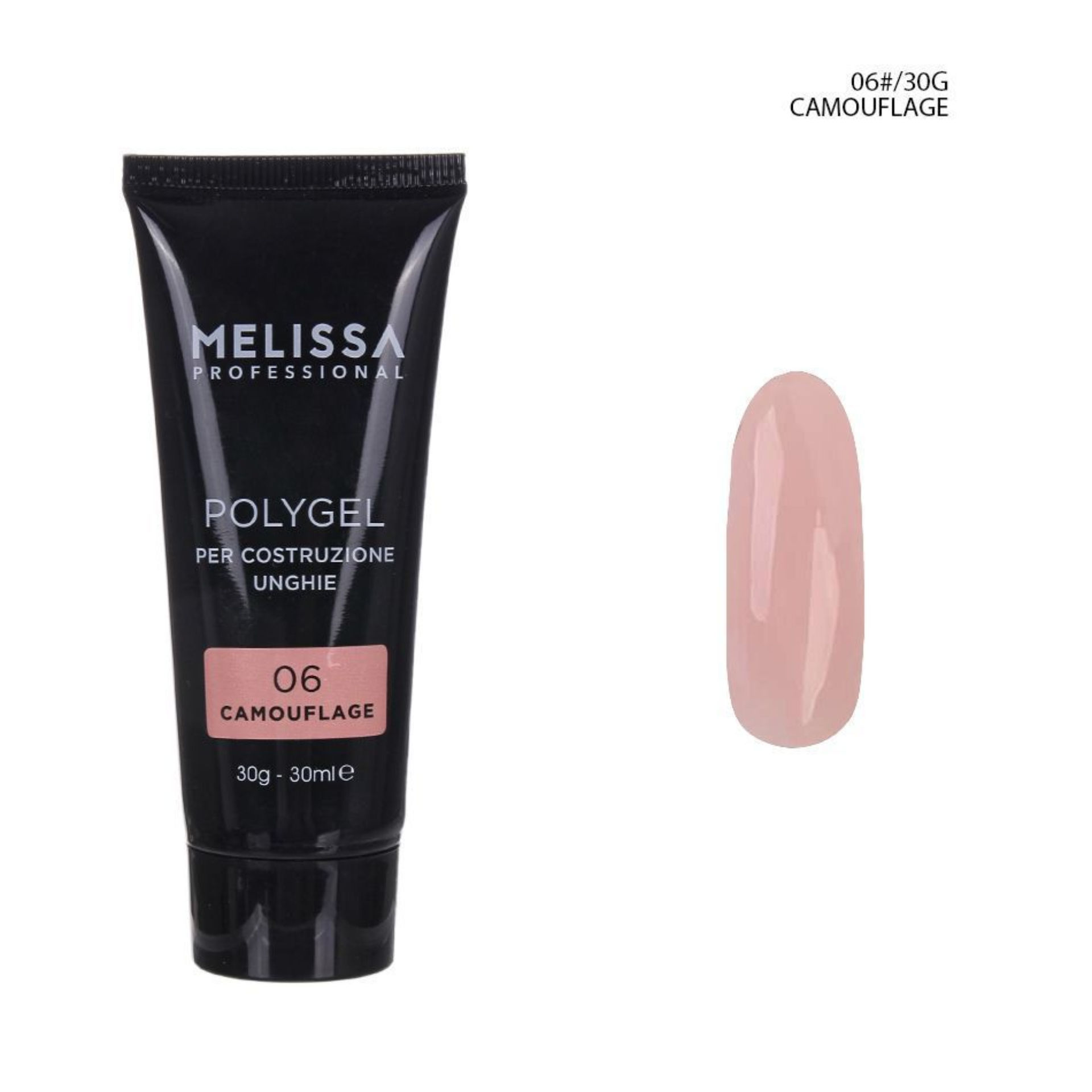 POLYGEL PER COSTRUZIONE UNGHIE 30G 06 CAMOUFLAGEMelissa