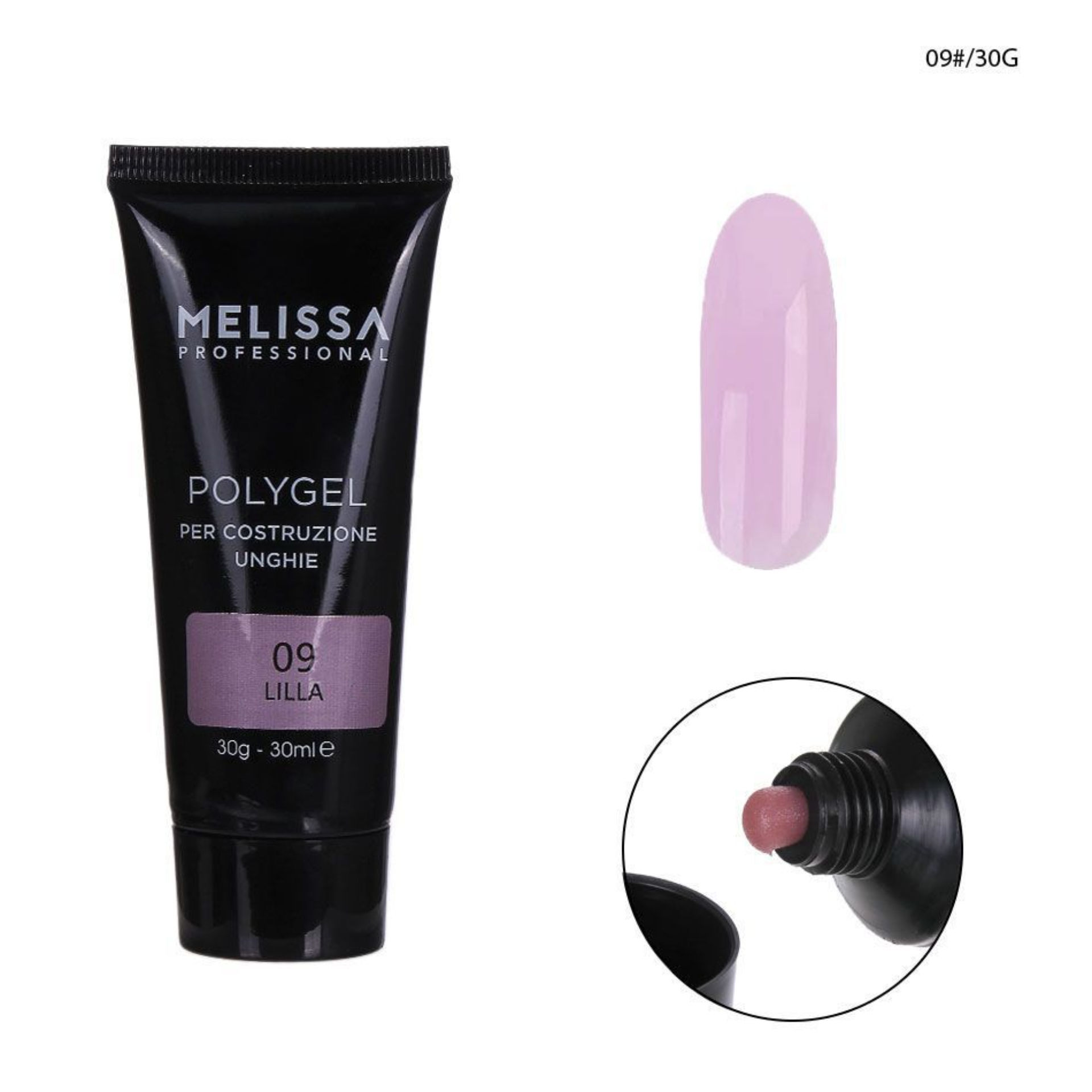 POLYGEL PER COSTRUZIONE UNGHIE 30G 09 LILLAMelissa