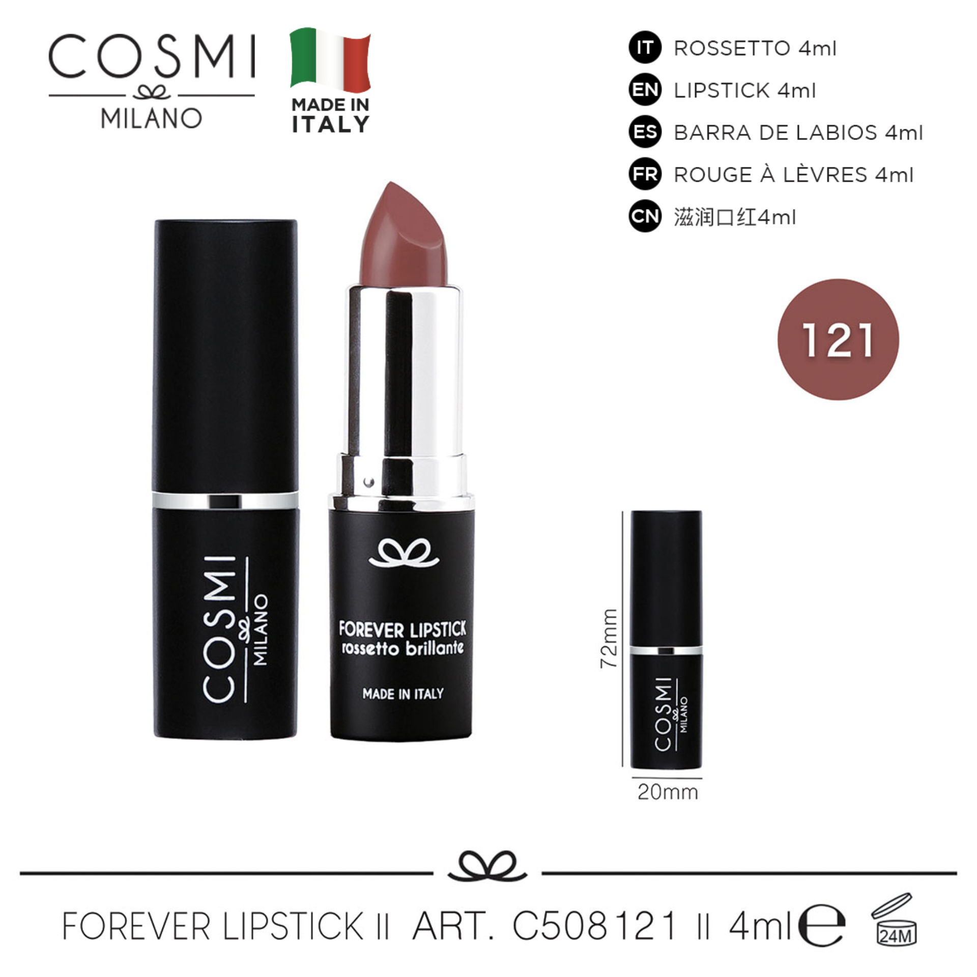 COSMI FOREVER LIPSTICK  N.121Cosmi
