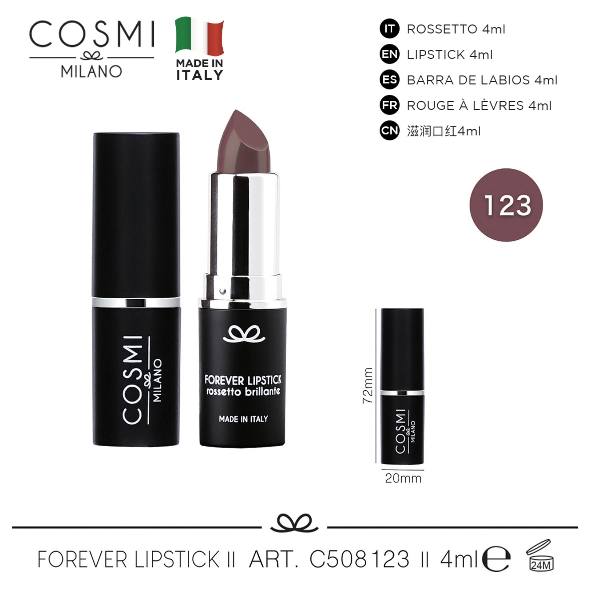 COSMI FOREVER LIPSTICK  N.123Cosmi