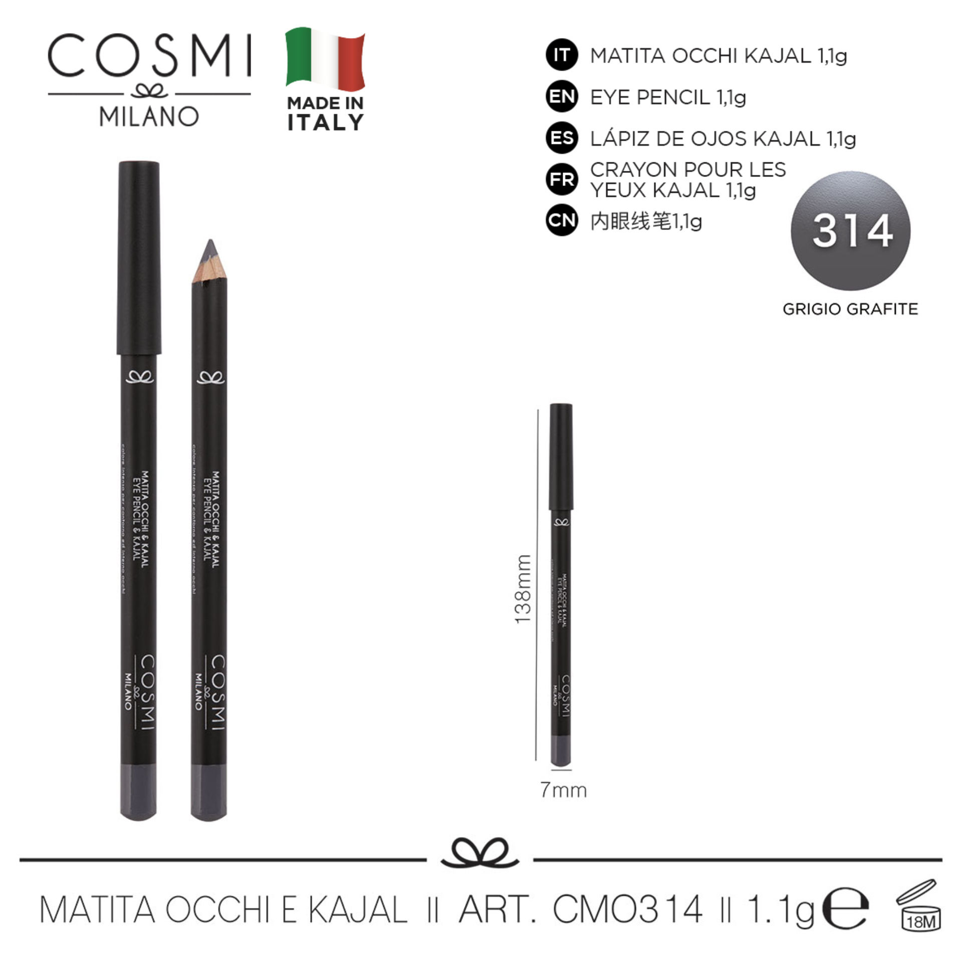 COSMI MATITA OCCHI AND KAJAL N.314Cosmi