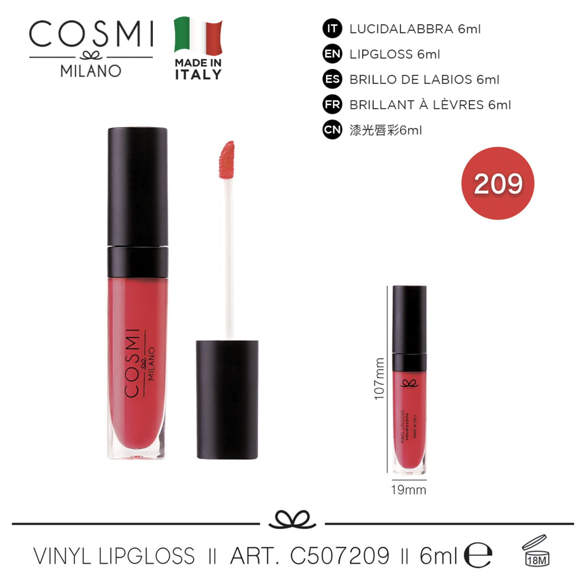 COSMI VINYL LIPGLOSS N.209Cosmi