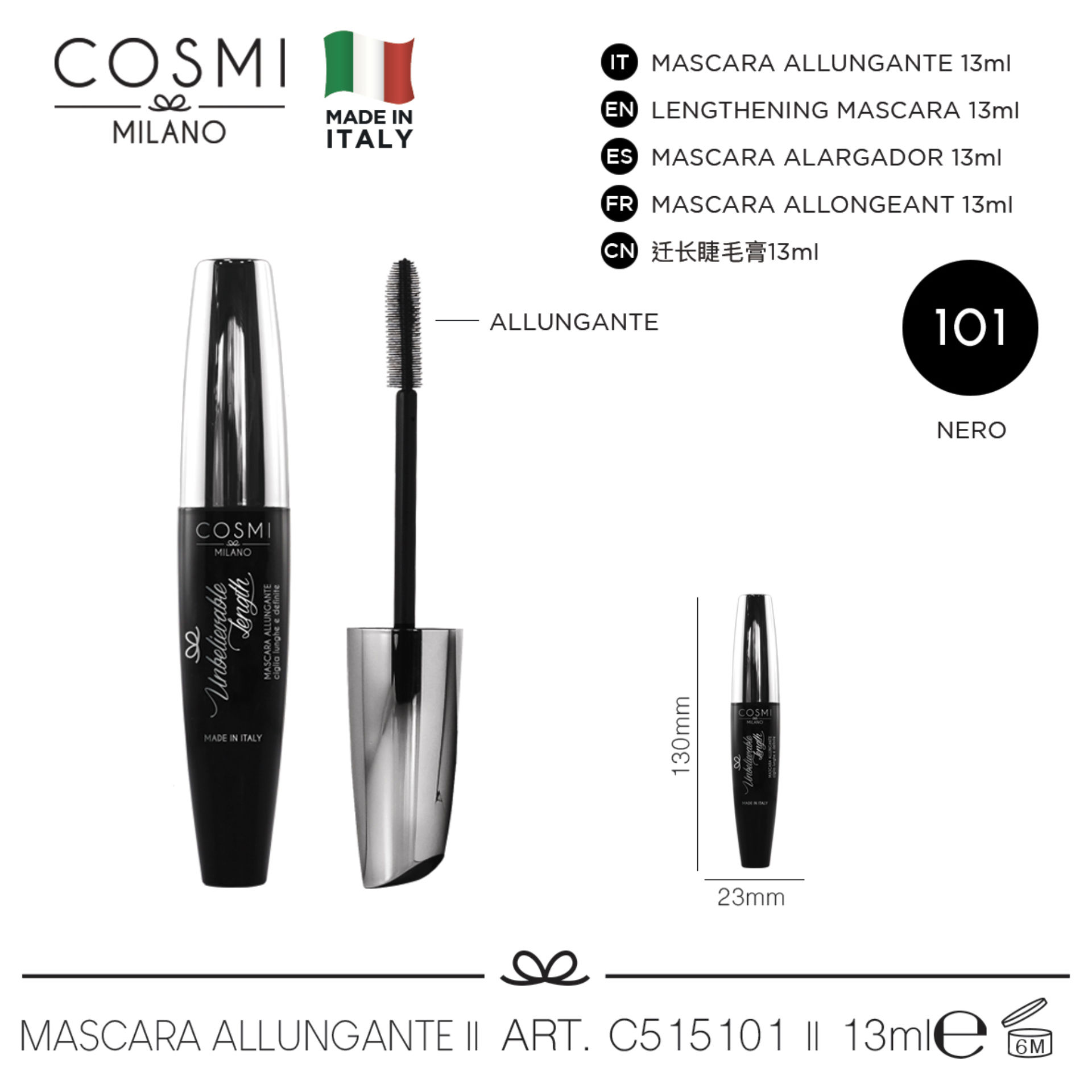 COSMI UNBELIEVABLE LENGHT MASCARACosmi