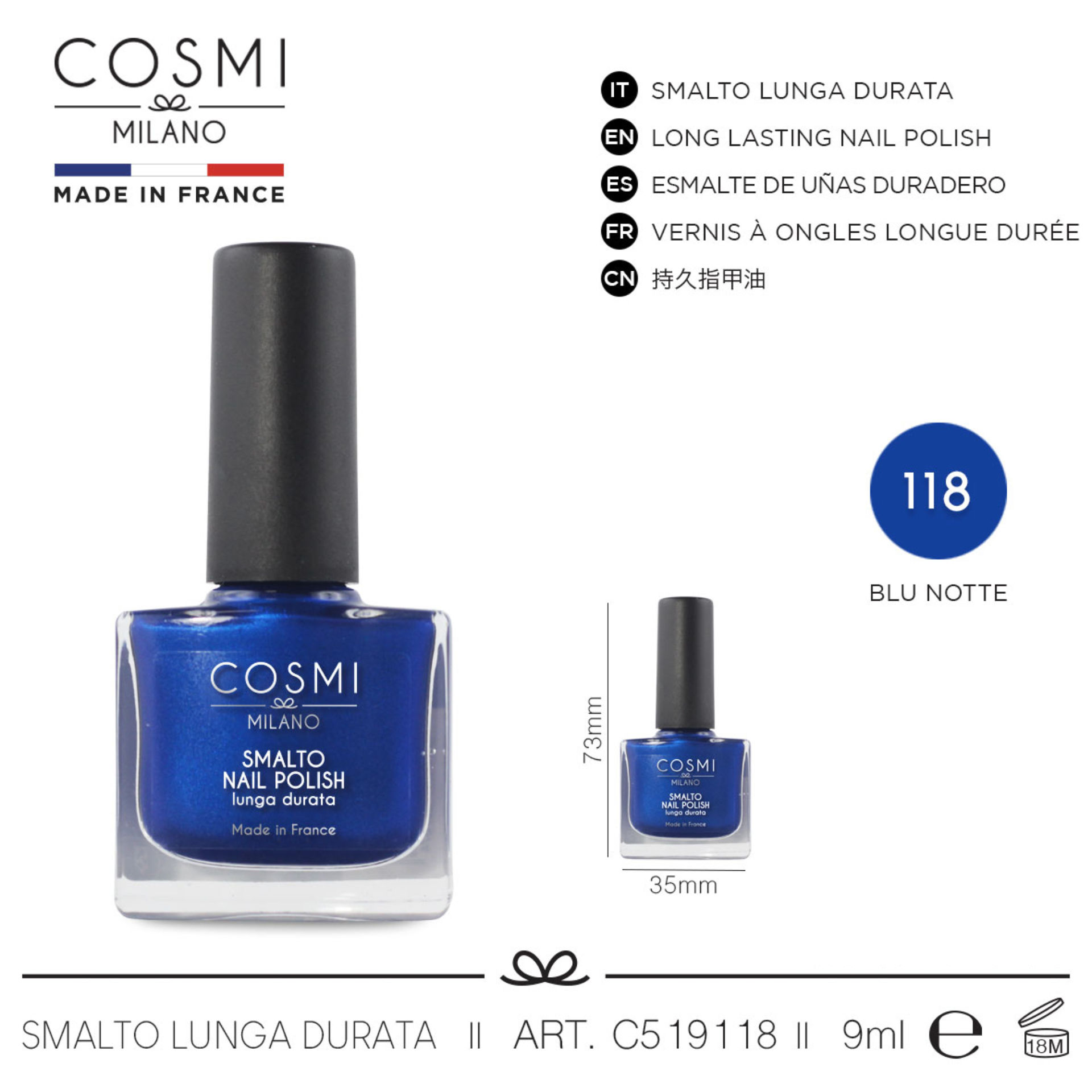 COSMI SMALTO LUNGA DURATA  N.118Cosmi