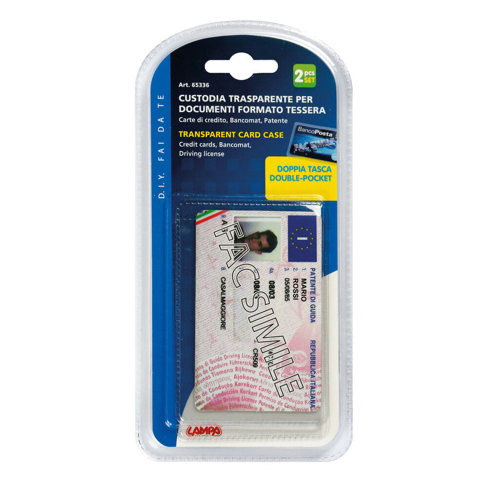 SET 2 ASTUCCI A DOPPIA TASCA PER 4 TESSERE/C.CREDILampa