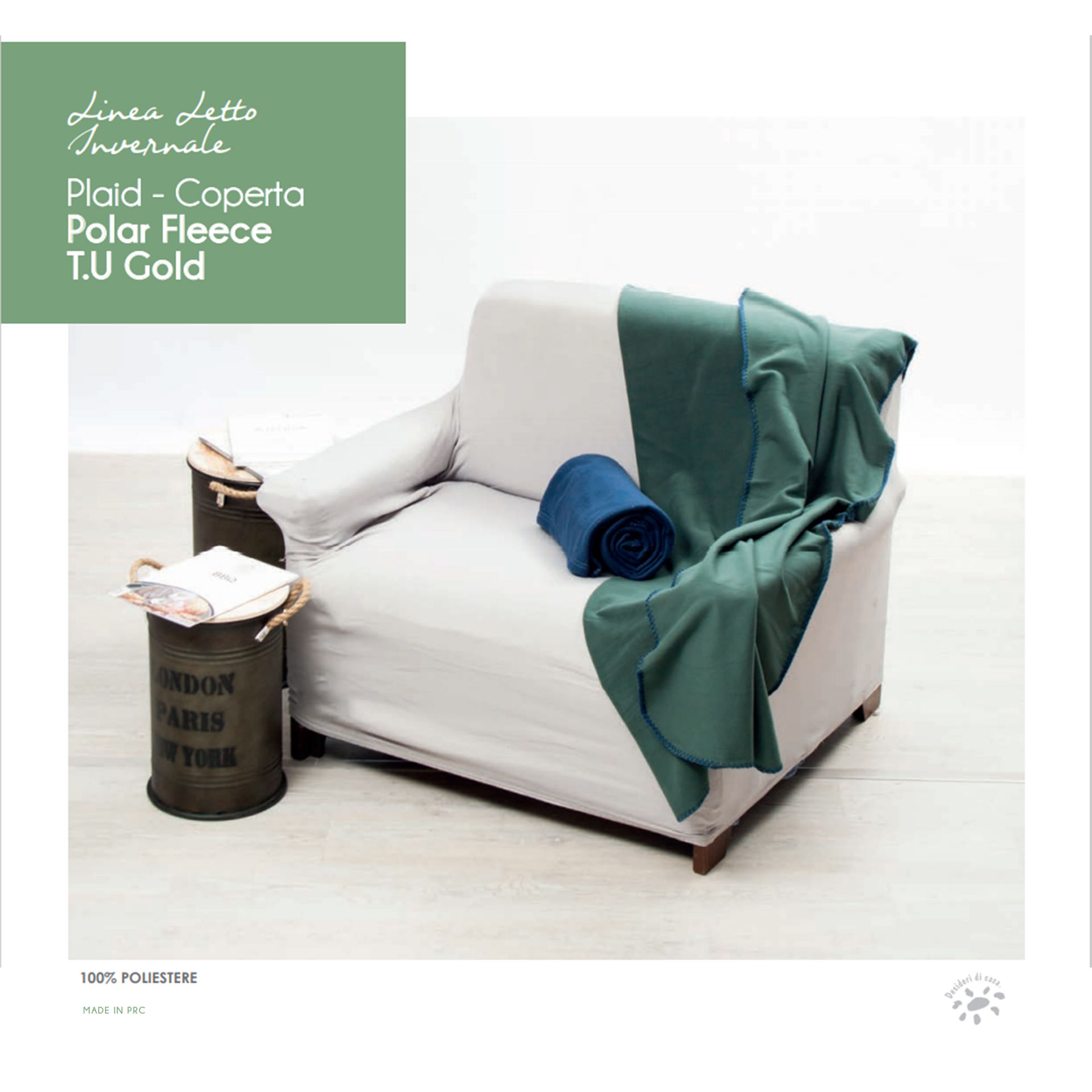 COPERTA POLAR FLEECE GOLD T.U. 140*190Lovely Home