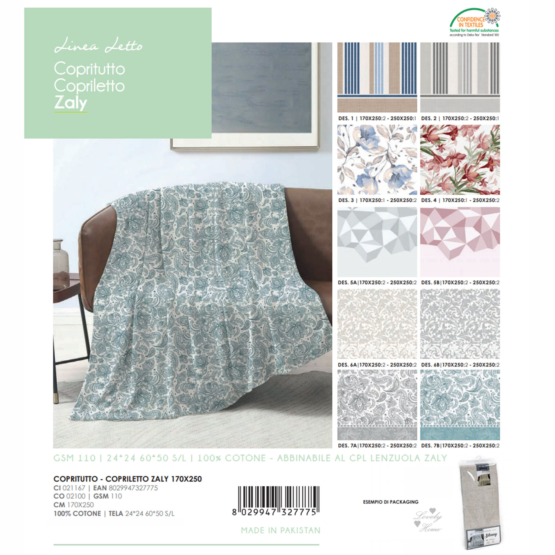 COPRITUTTO ZALY 1P 170*250Lovely Home