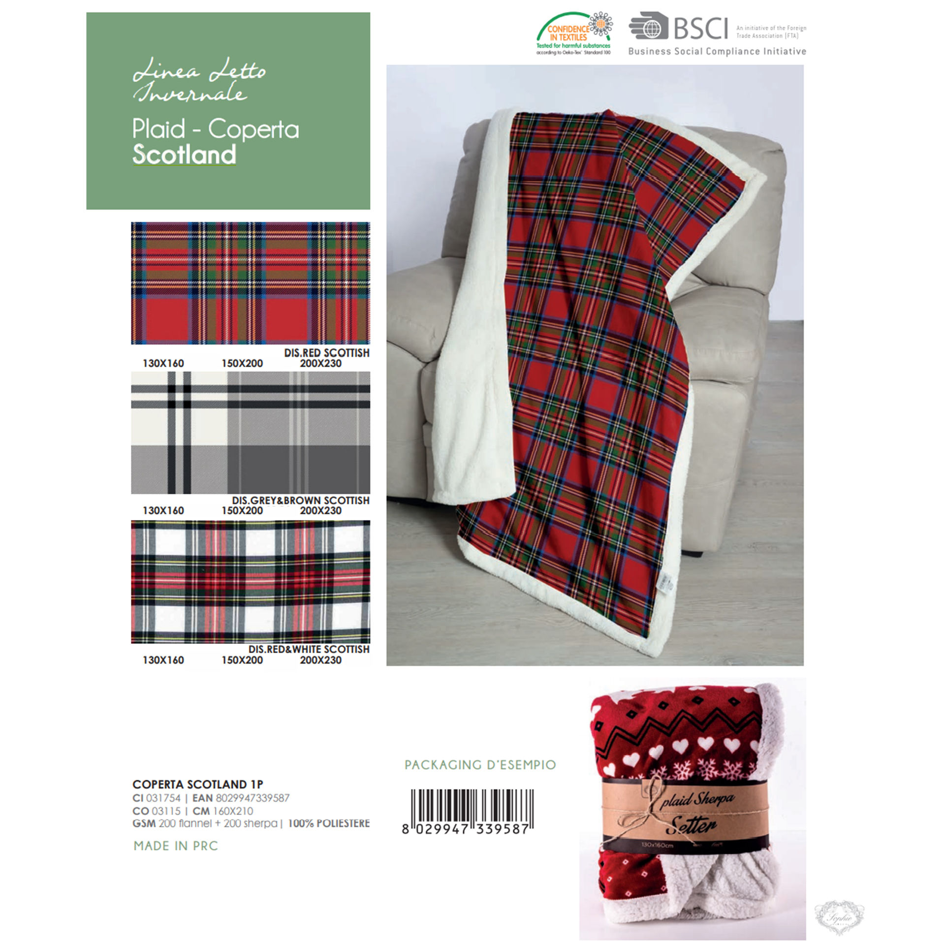 COPERTA SCOTLAND 150*210Lovely Home