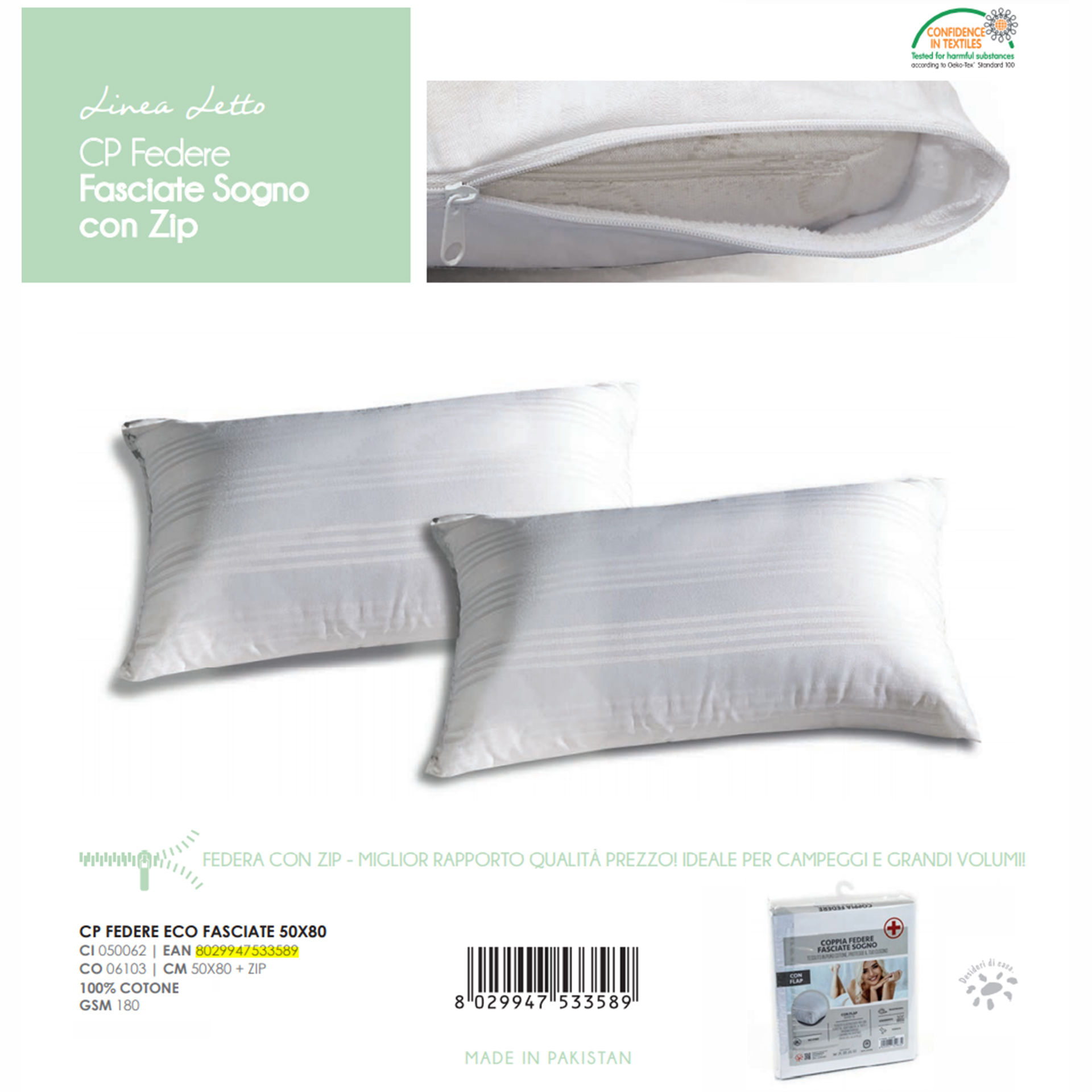 CP FEDERE SOGNO FASCIATE 50*80 C/ZIPLovely Home