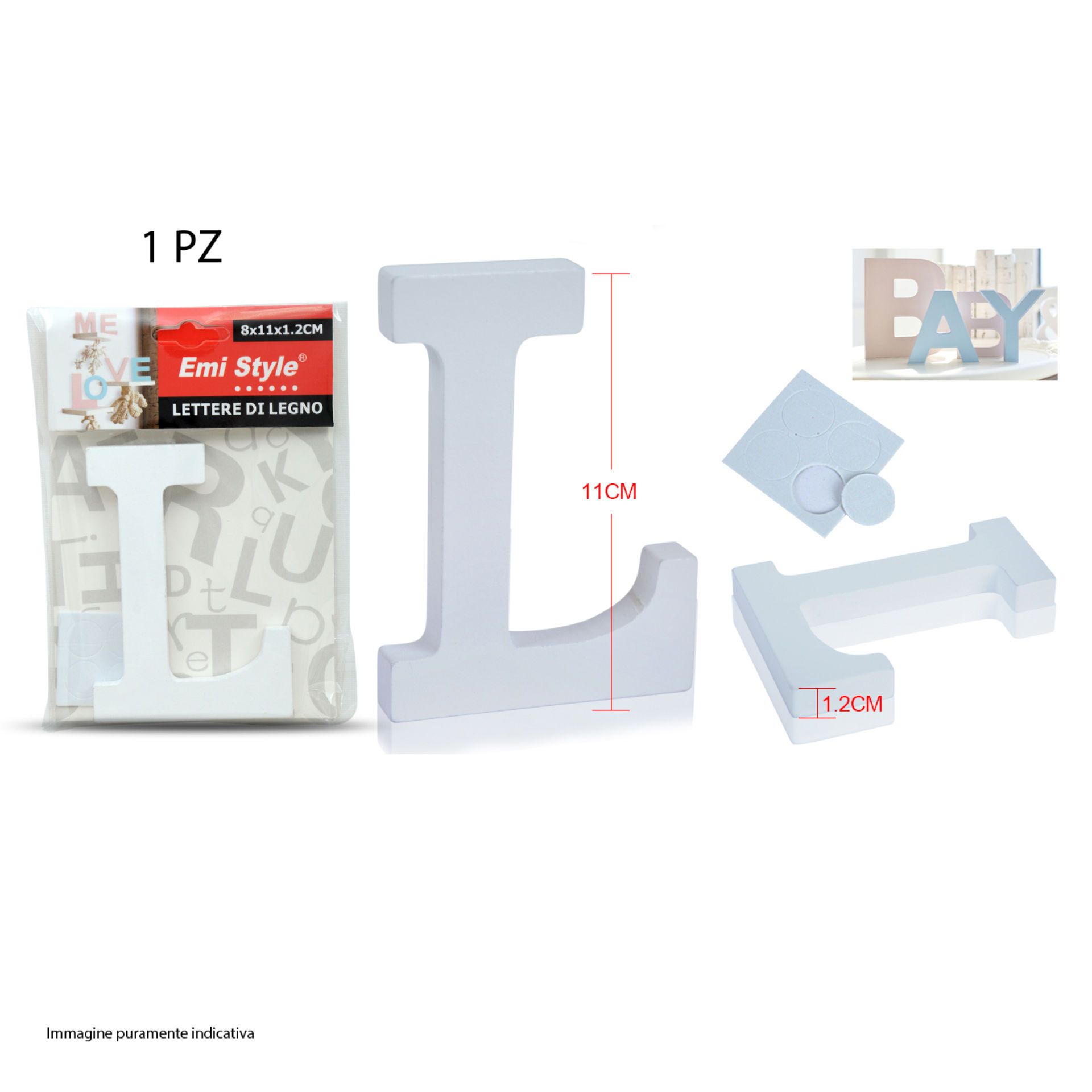 LETTERE DI LEGNO 8*11*1.2CMEmi Style