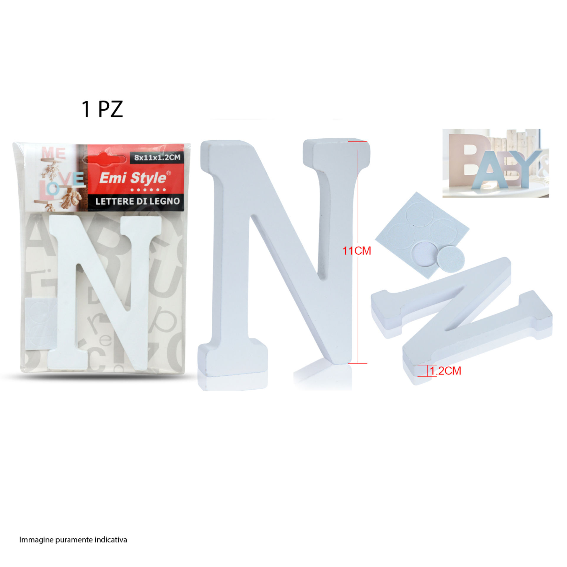 LETTERE DI LEGNO 8*11*1.2CMEmi Style